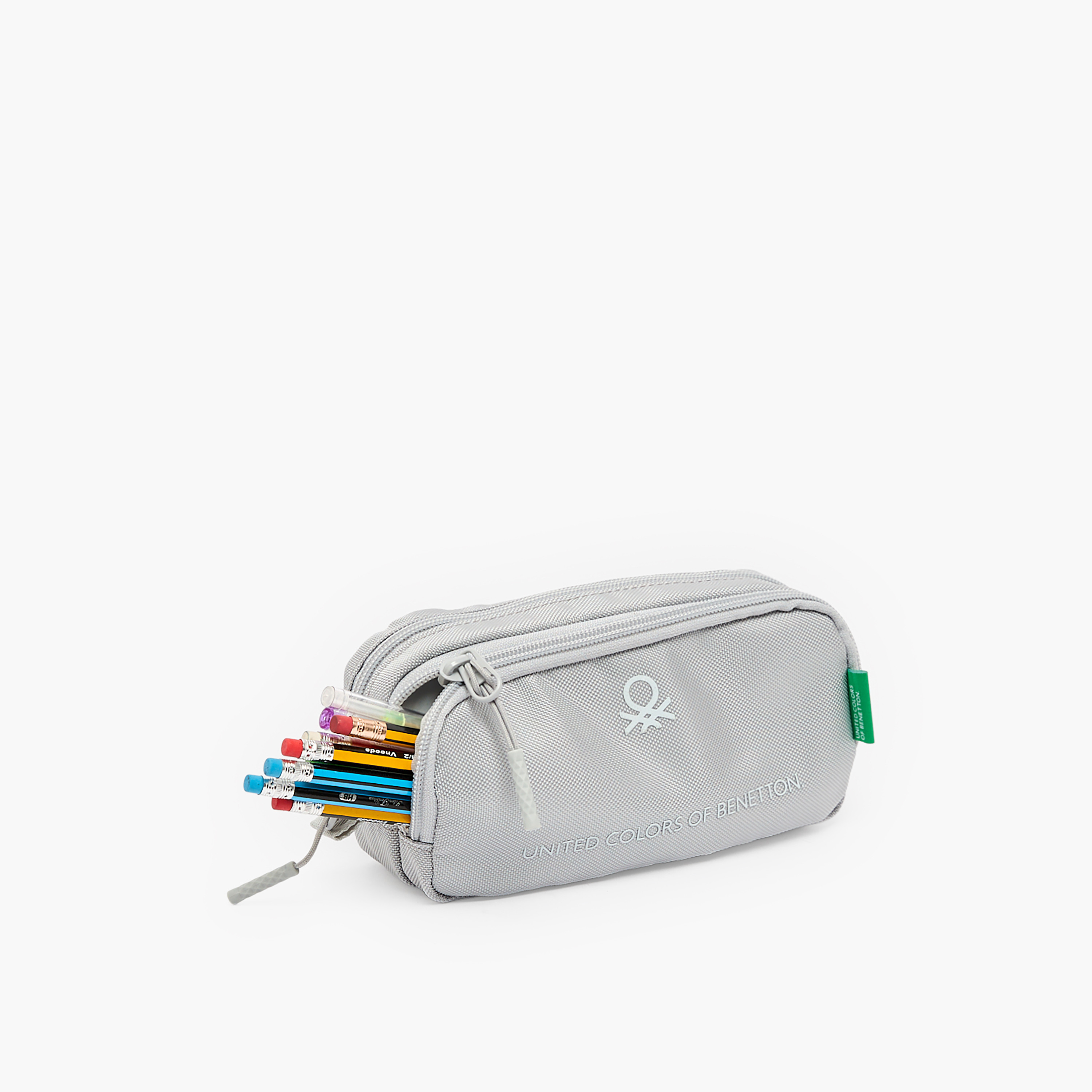مقلمة بقسمين وطبعات شعار من يونايتد كلرز أوف بينيتون-school-stationery-pencilcases-image-6