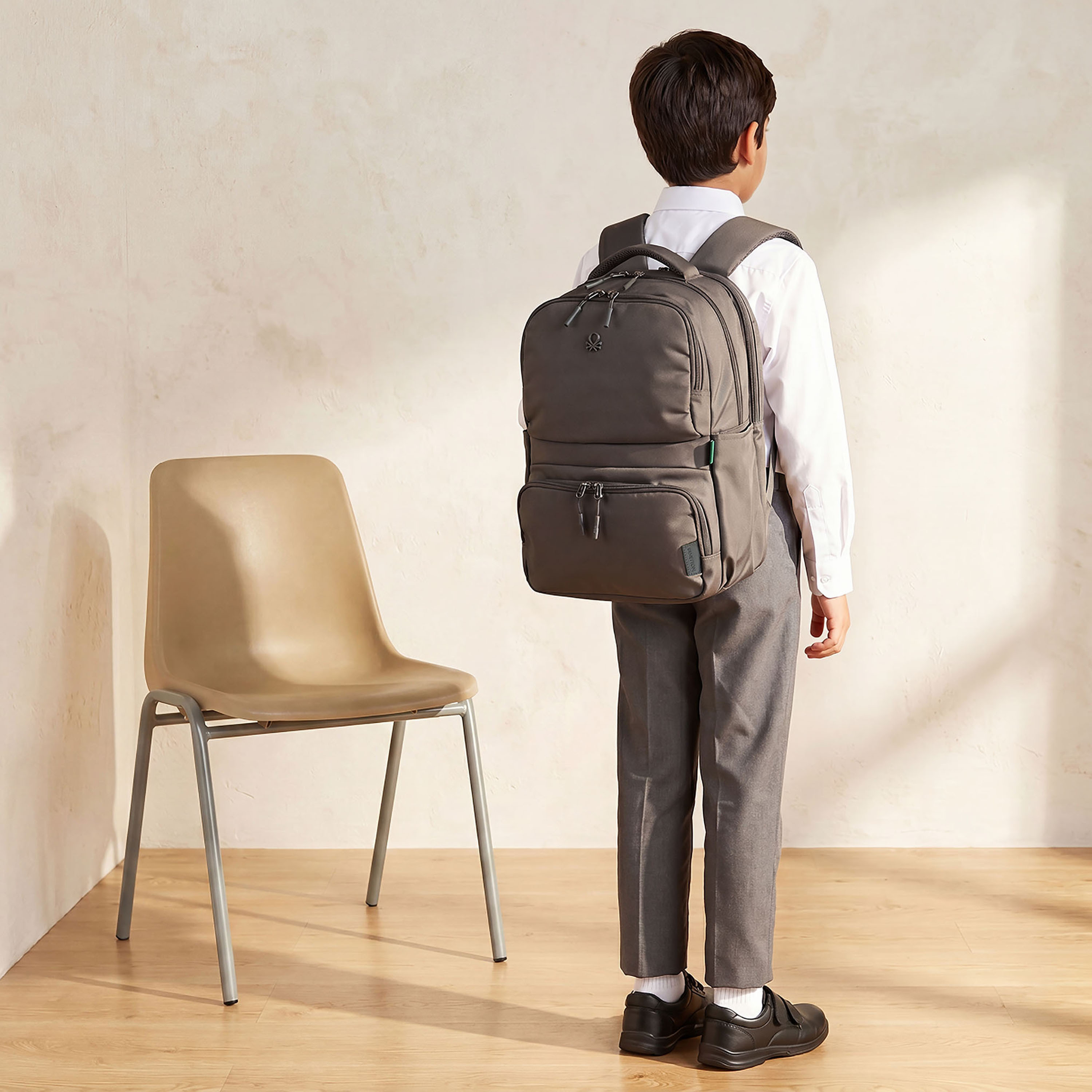 United Colors of Benetton Solid Backpack for Boys 8-13 Years with Padded Straps - 17 inches-school-bagsandbackpacks-backpacks-image-3