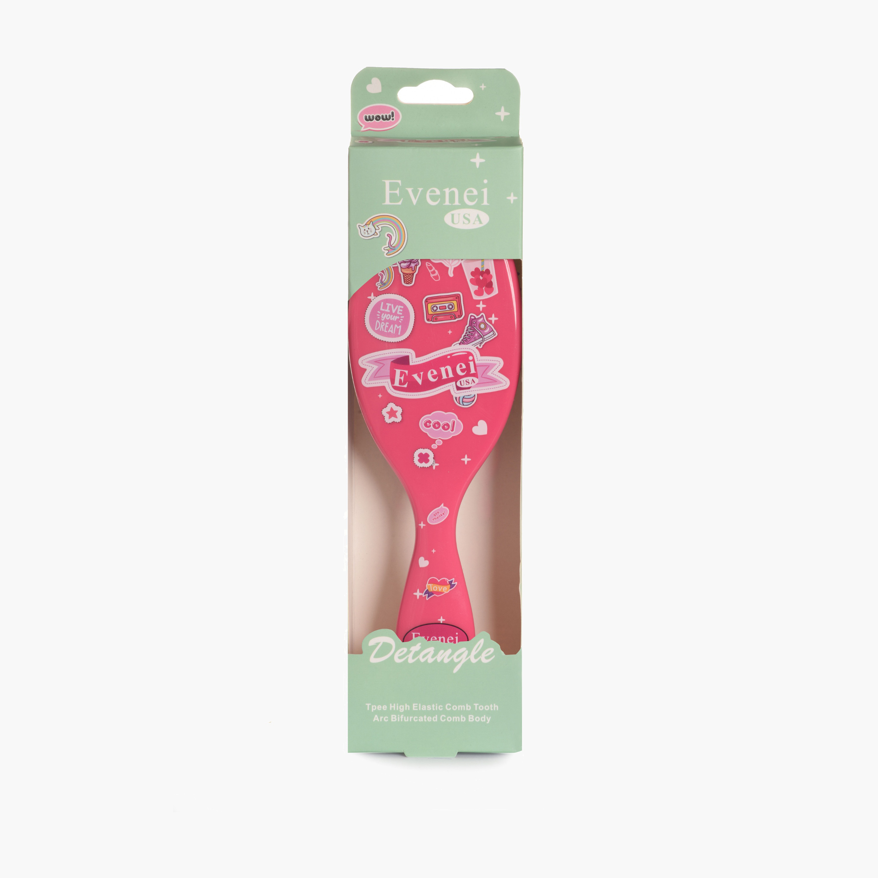 Evenei  Printed Detangling Hair Brush-beautyandpersonalcare-hair-stylingtools-hairbrushesandcombs-image-2