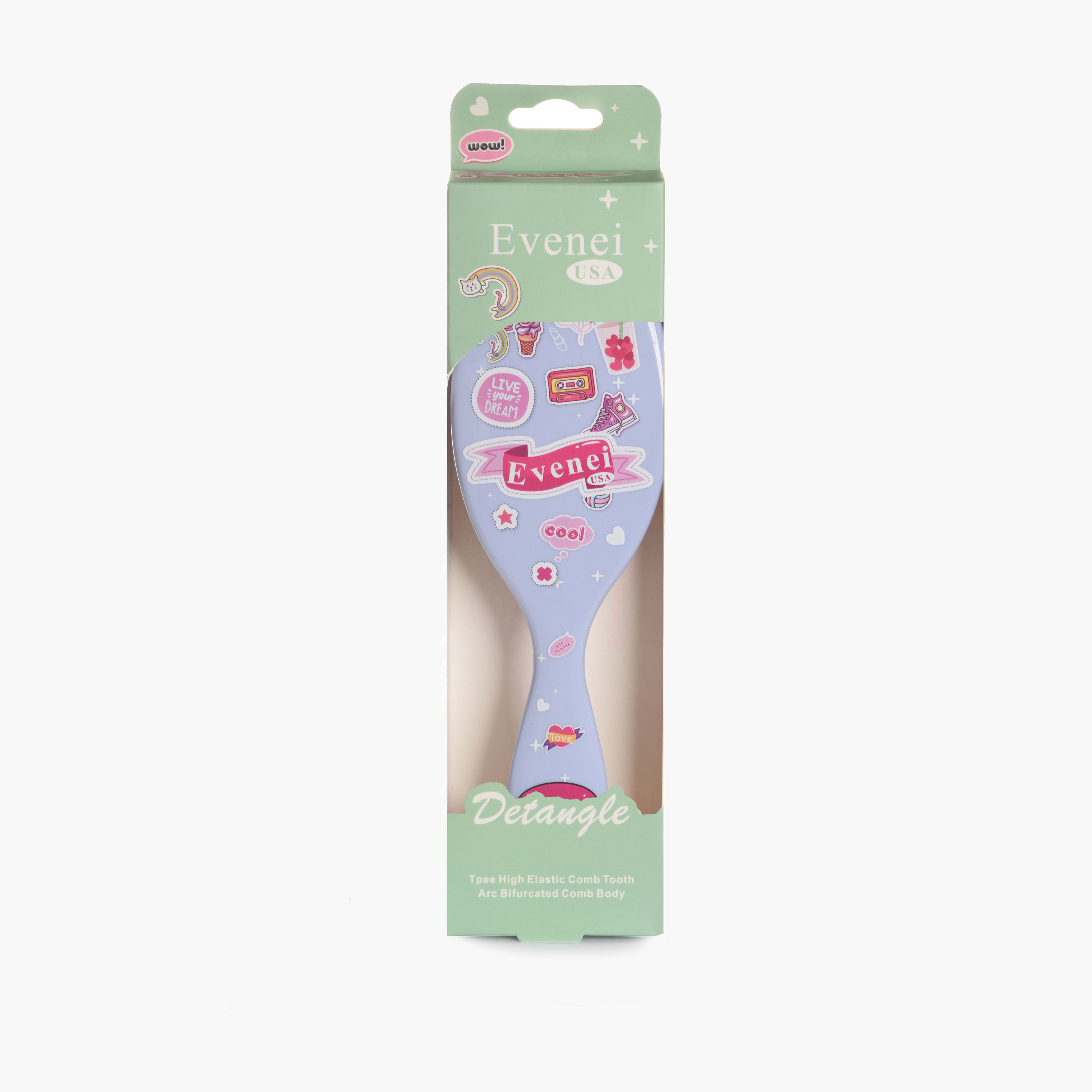 Evenei  Printed Detangling Hair Brush-beautyandpersonalcare-hair-stylingtools-hairbrushesandcombs-image-3