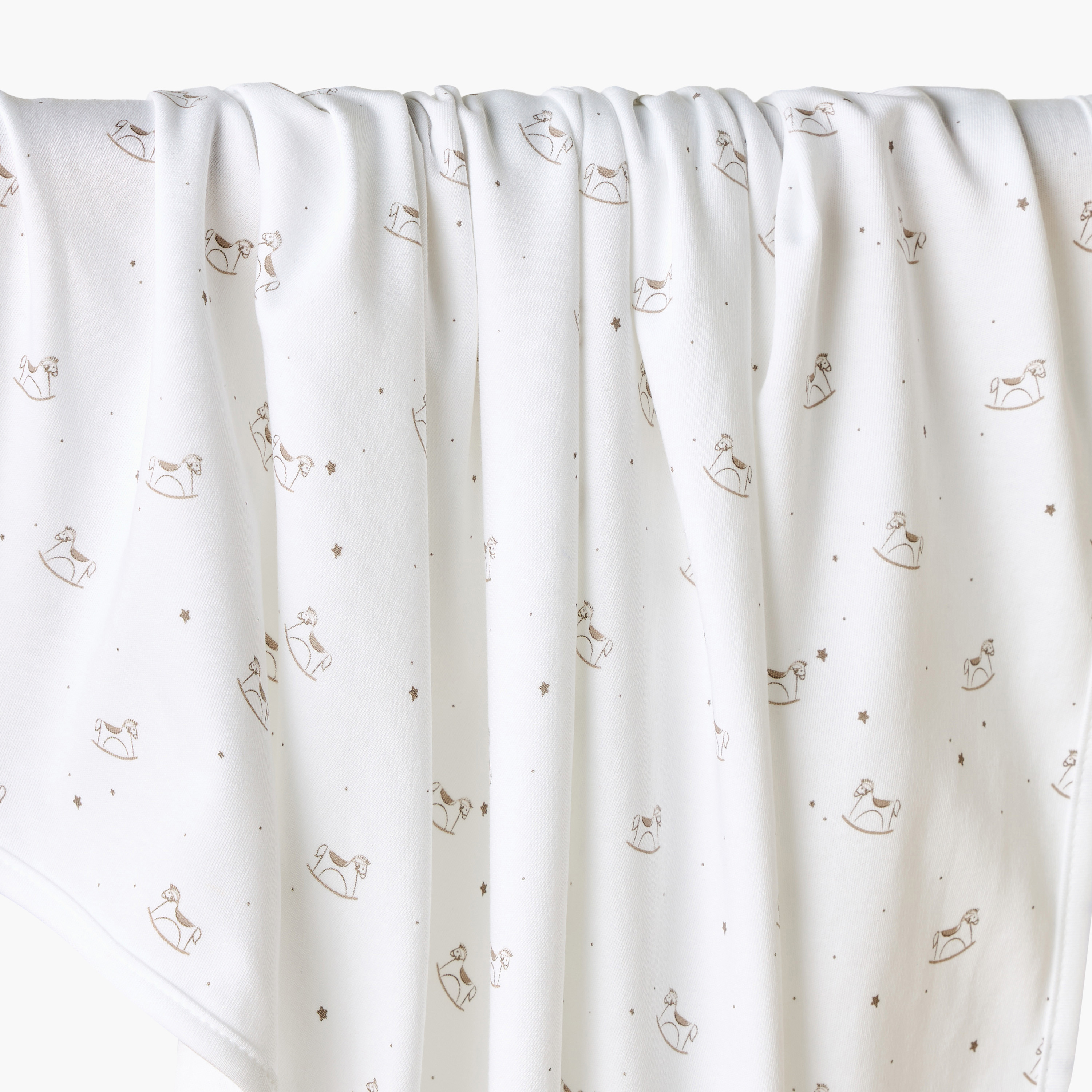 Juniors Receiving Blanket with Rocking Horse Print-baby-nursery-blanketsandswaddles-receivingblankets-image-4