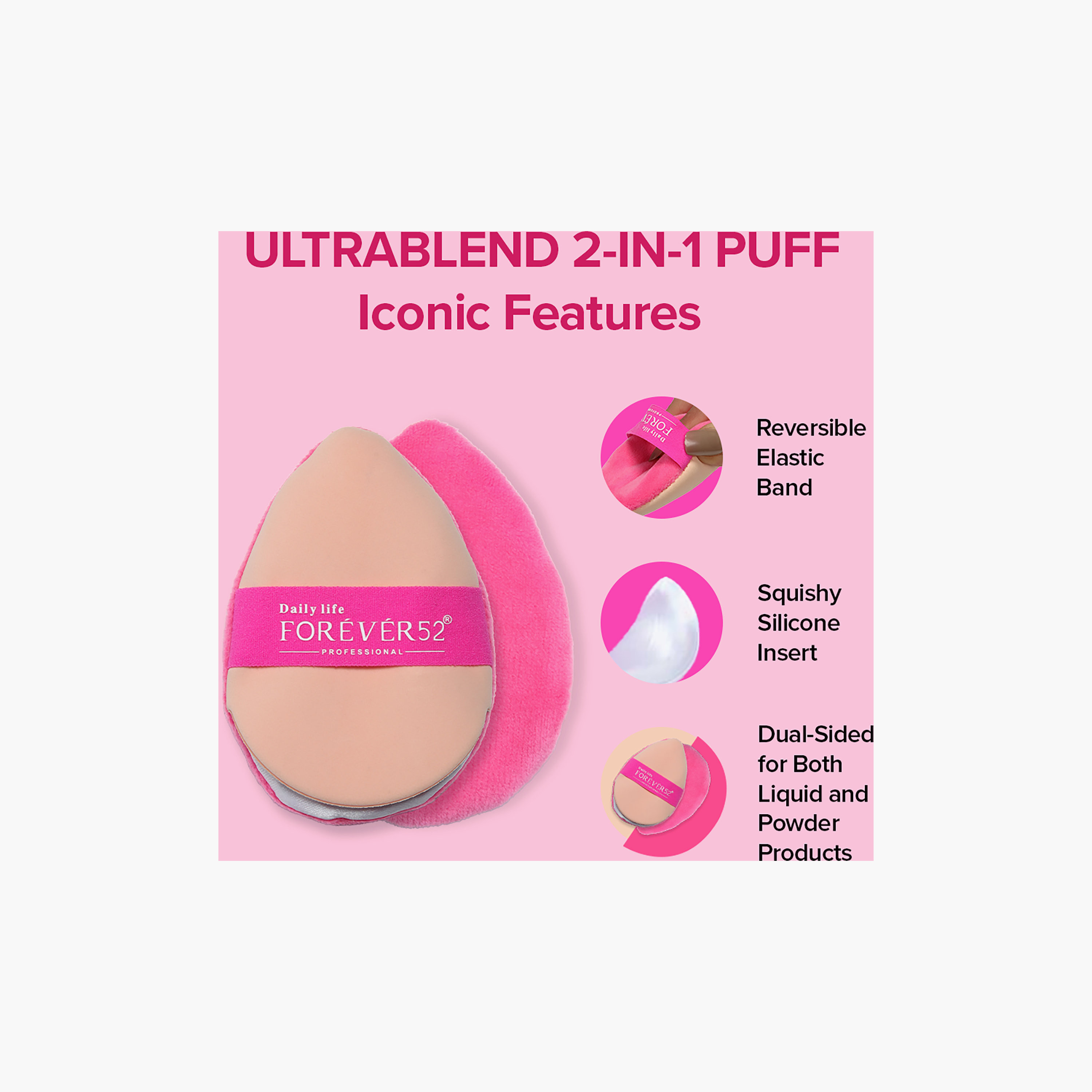 Daily Life Forever 52 Ultrablend 2 In 1 Puff & Sponge - 5gms-beautyandpersonalcare-makeup-brushesandaccessories-sponges-image-4