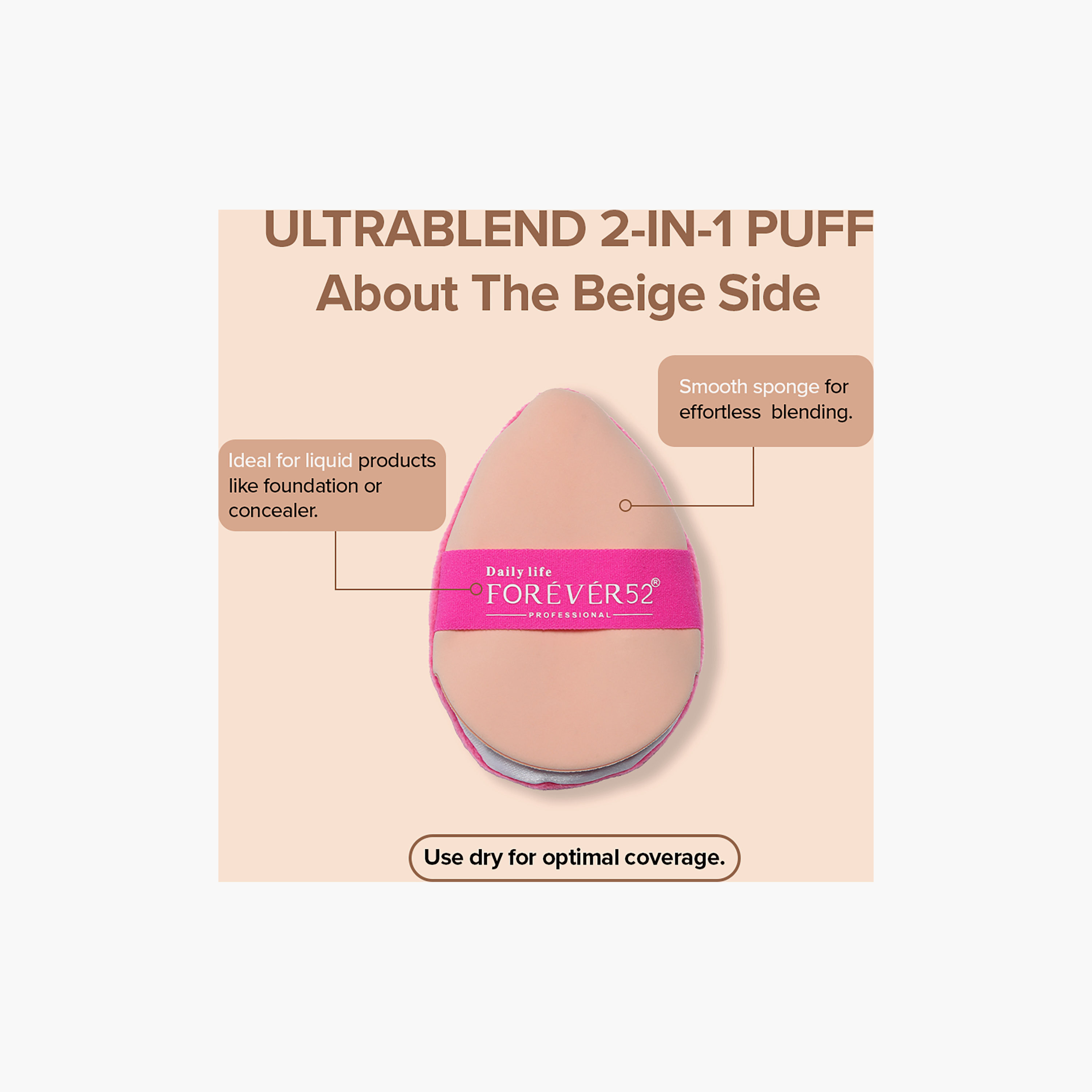 Daily Life Forever 52 Ultrablend 2 In 1 Puff & Sponge - 5gms-beautyandpersonalcare-makeup-brushesandaccessories-sponges-image-6
