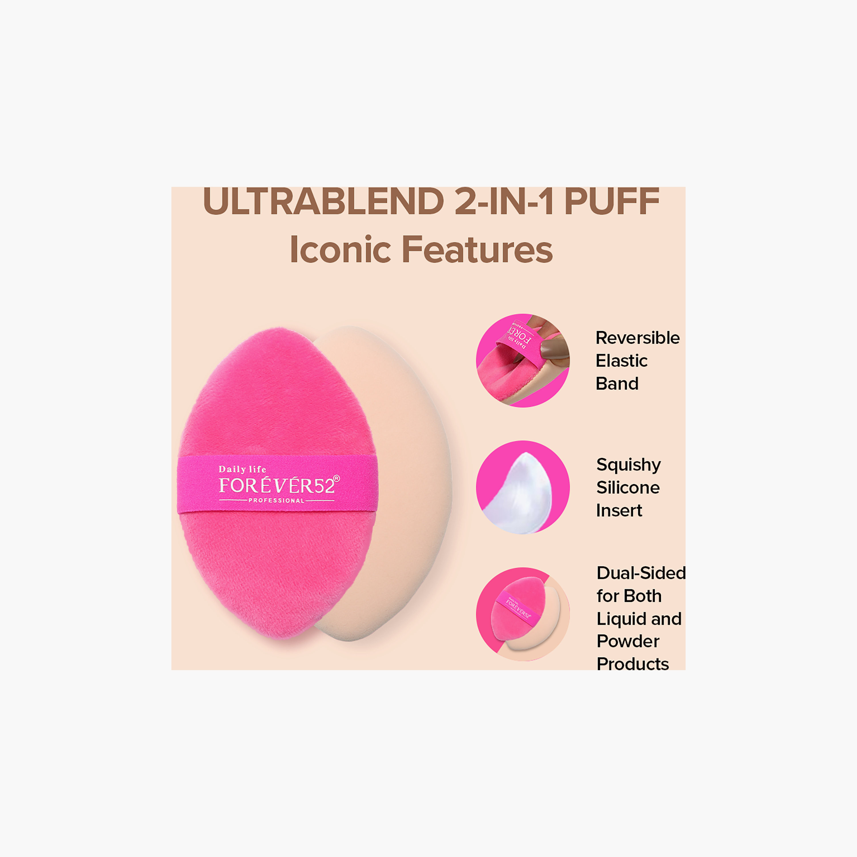 Daily Life Forever 52 Ultrablend 2 In 1 Puff & Sponge - 5gms-beautyandpersonalcare-makeup-brushesandaccessories-sponges-image-4