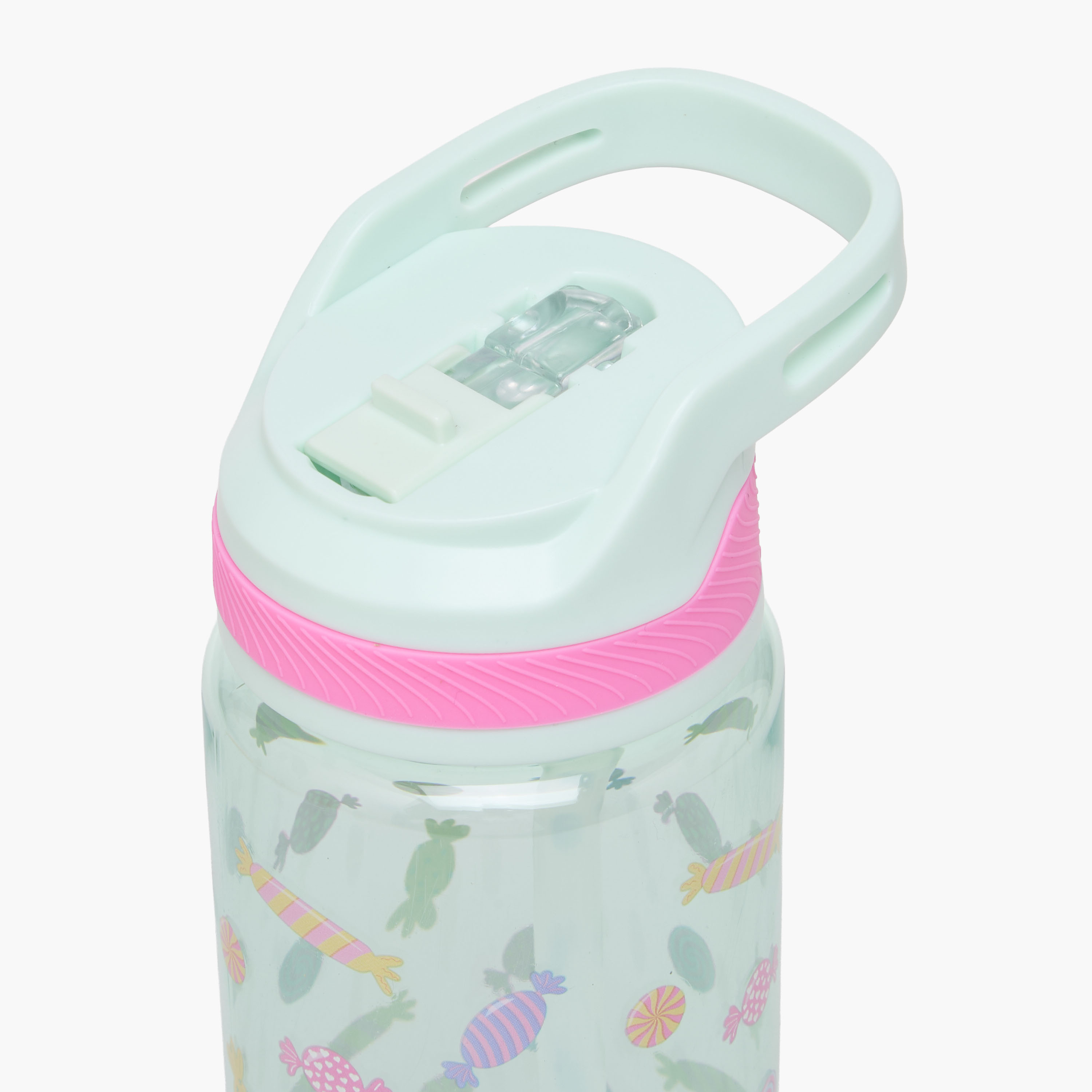 قارورة ماء بطبعات حلوى مع فوهة فليب ومقبض - 750 مل-school-waterbottles-image-3