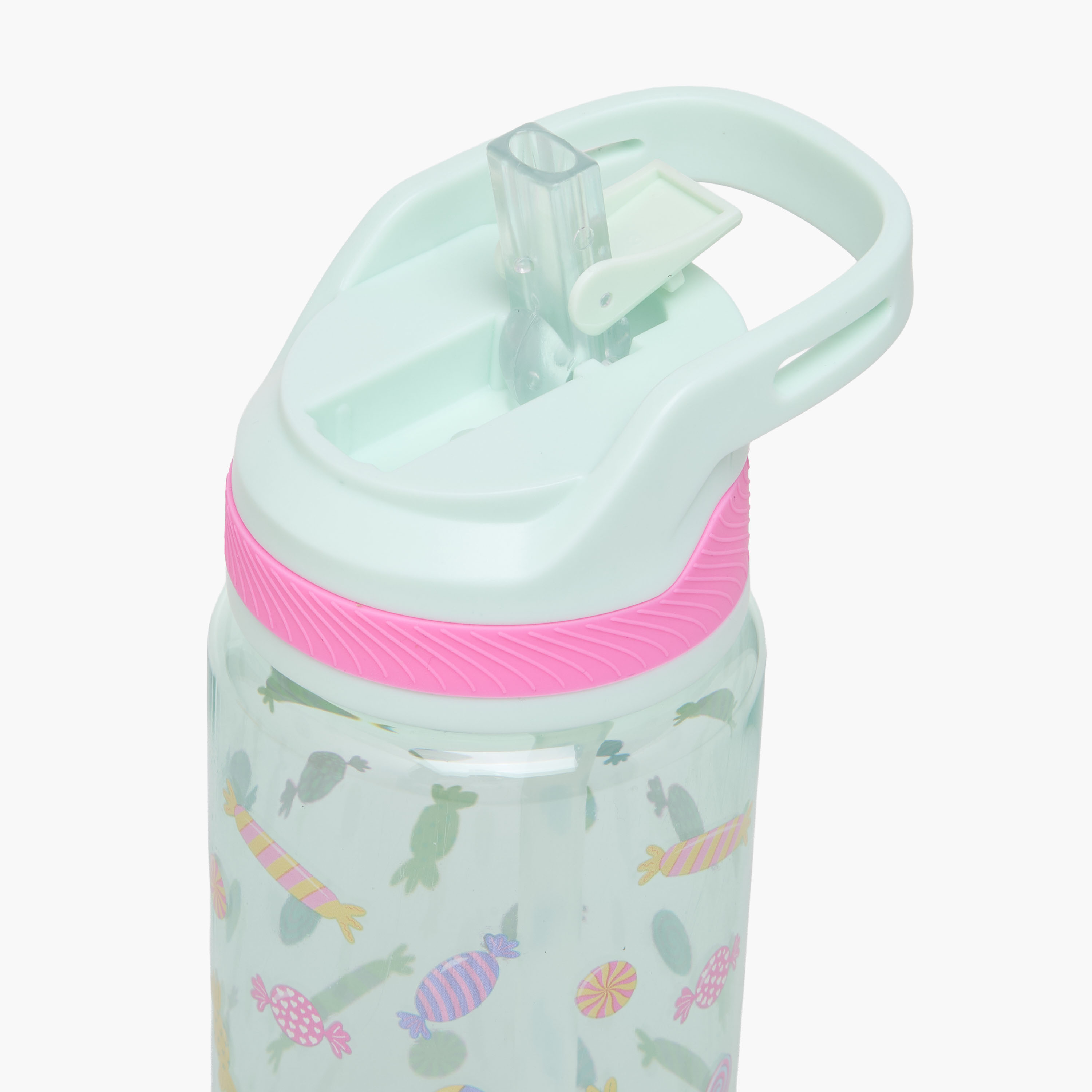 قارورة ماء بطبعات حلوى مع فوهة فليب ومقبض - 750 مل-school-waterbottles-image-4