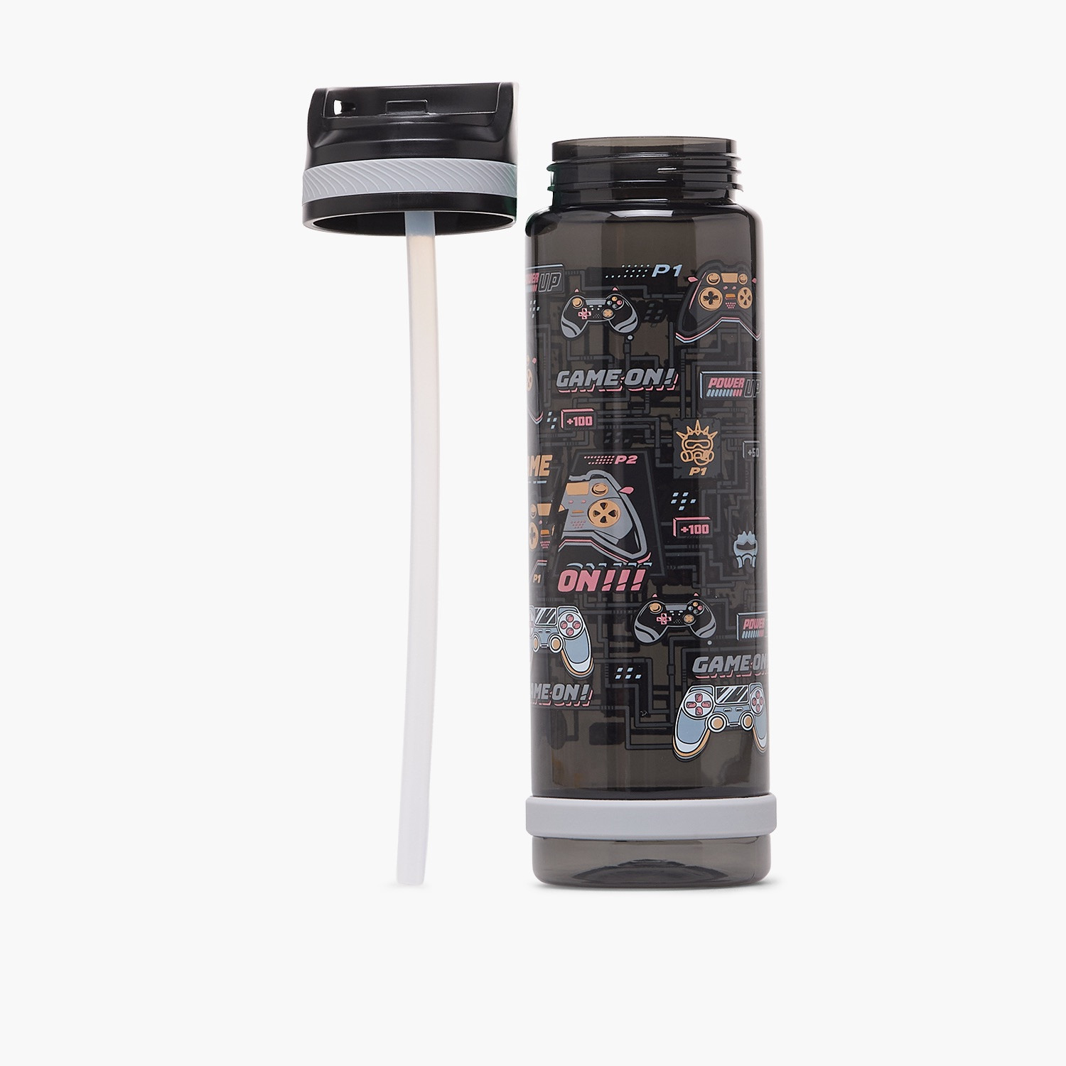 قارورة مياه بطبعات ألعاب بفوهة قابلة للطي ومقبض حمل - 750 مل-school-waterbottles-image-2