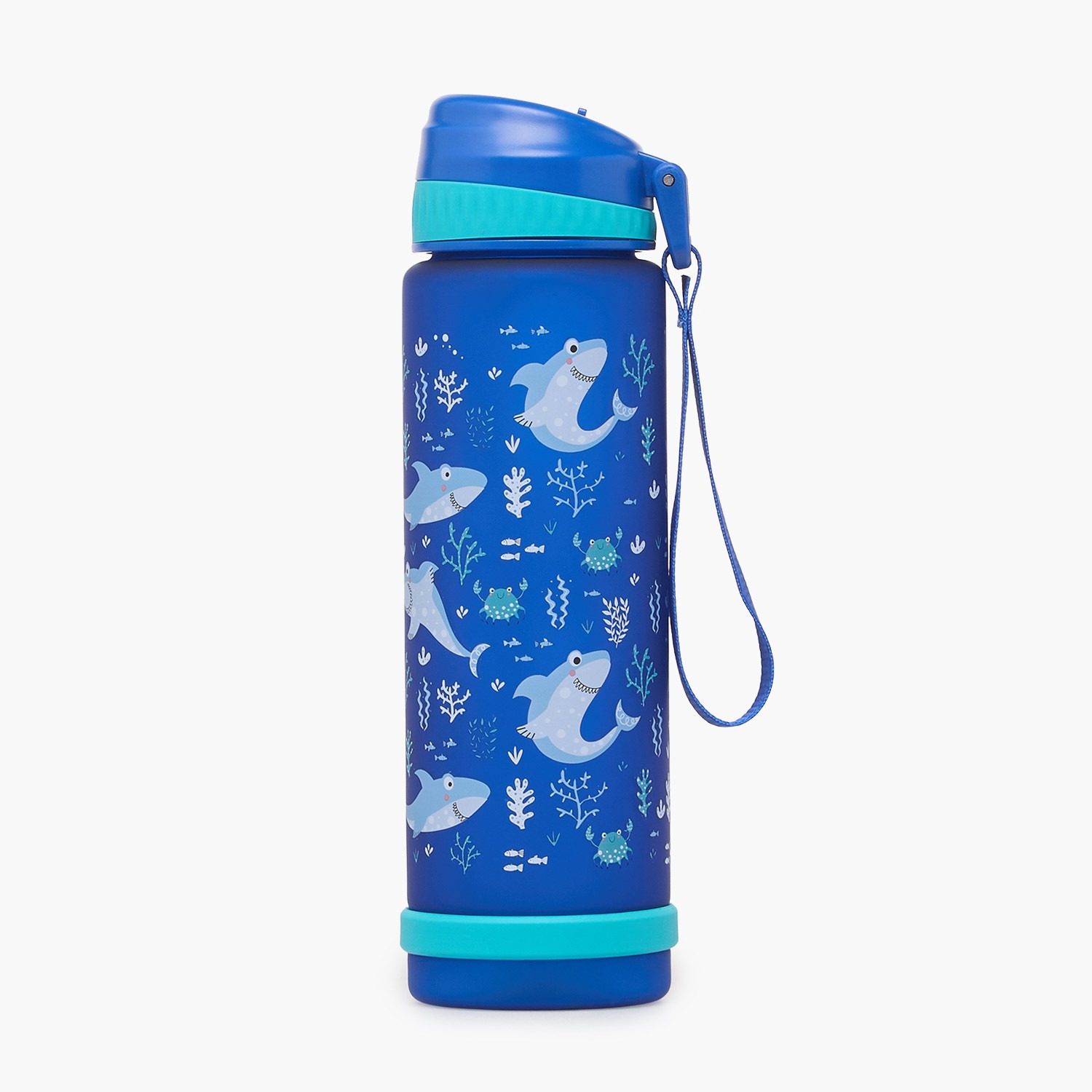 قارورة مياه بفوهة قلابة ومقبض حزام وطبعات - 750 مل-school-waterbottles-image-1