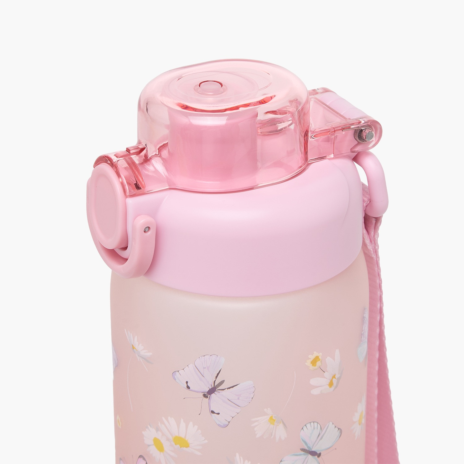 قارورة ماء بطبعة فراشة مع فوهة شرب وغطاء قلّاب - 750 مل-school-waterbottles-image-3
