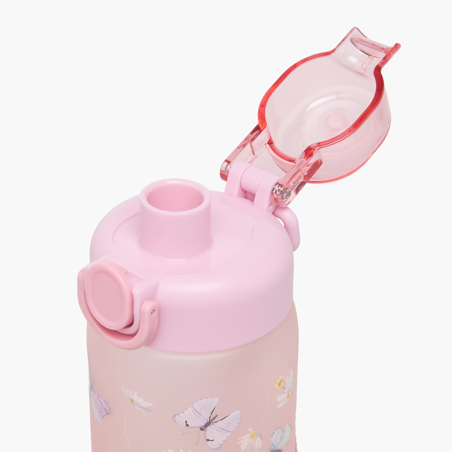 قارورة ماء بطبعة فراشة مع فوهة شرب وغطاء قلّاب - 750 مل-school-waterbottles-image-4