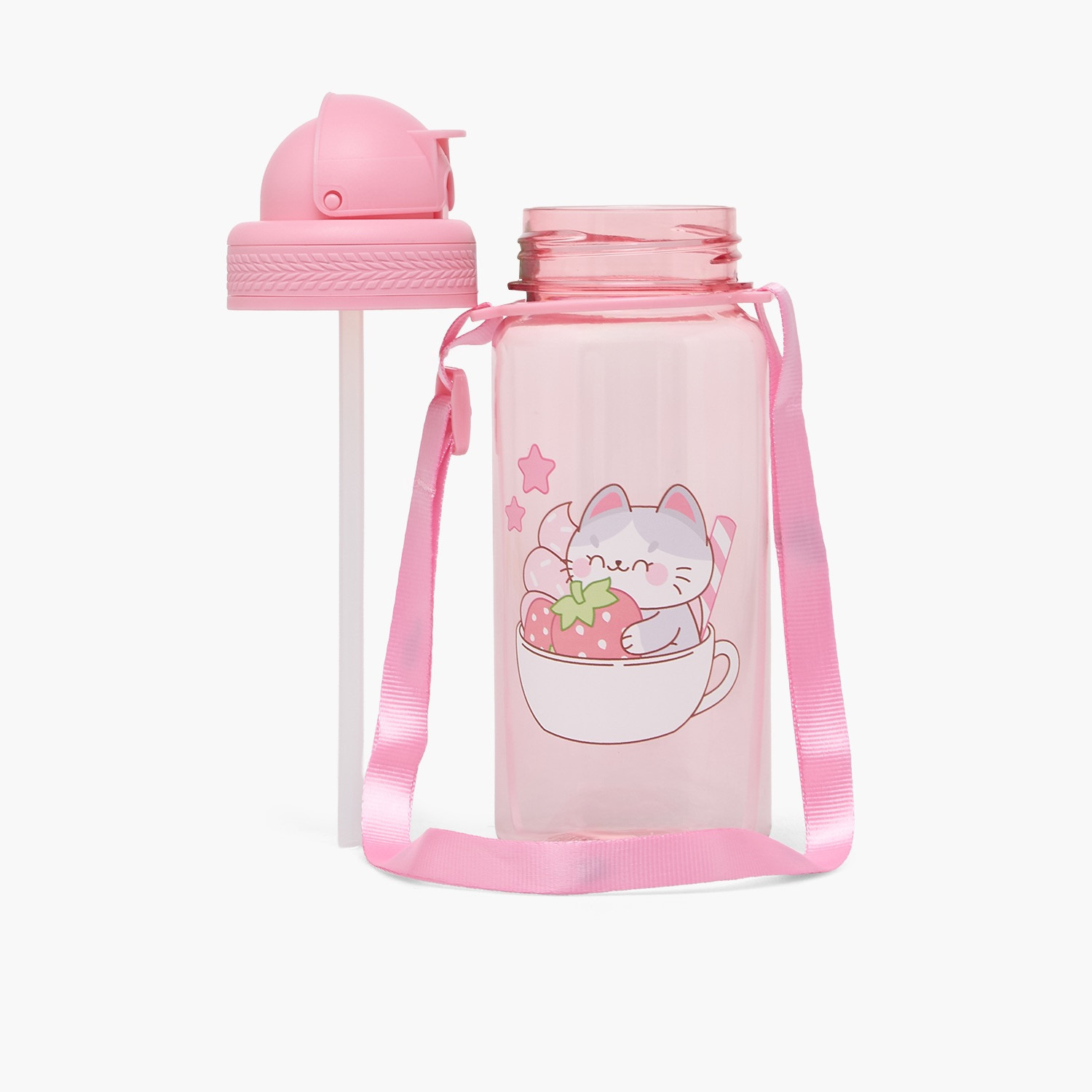قارورة مياه بغطاء قلاب وطبعات قطة - 350 مل-school-waterbottles-image-2