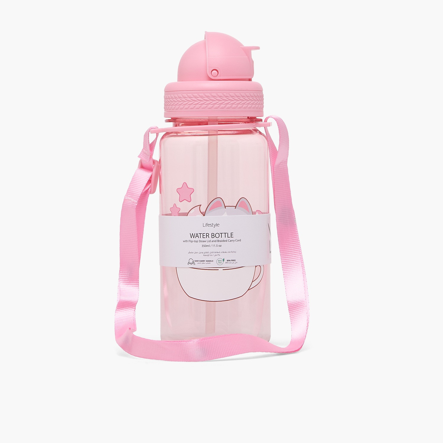 قارورة مياه بغطاء قلاب وطبعات قطة - 350 مل-school-waterbottles-image-6