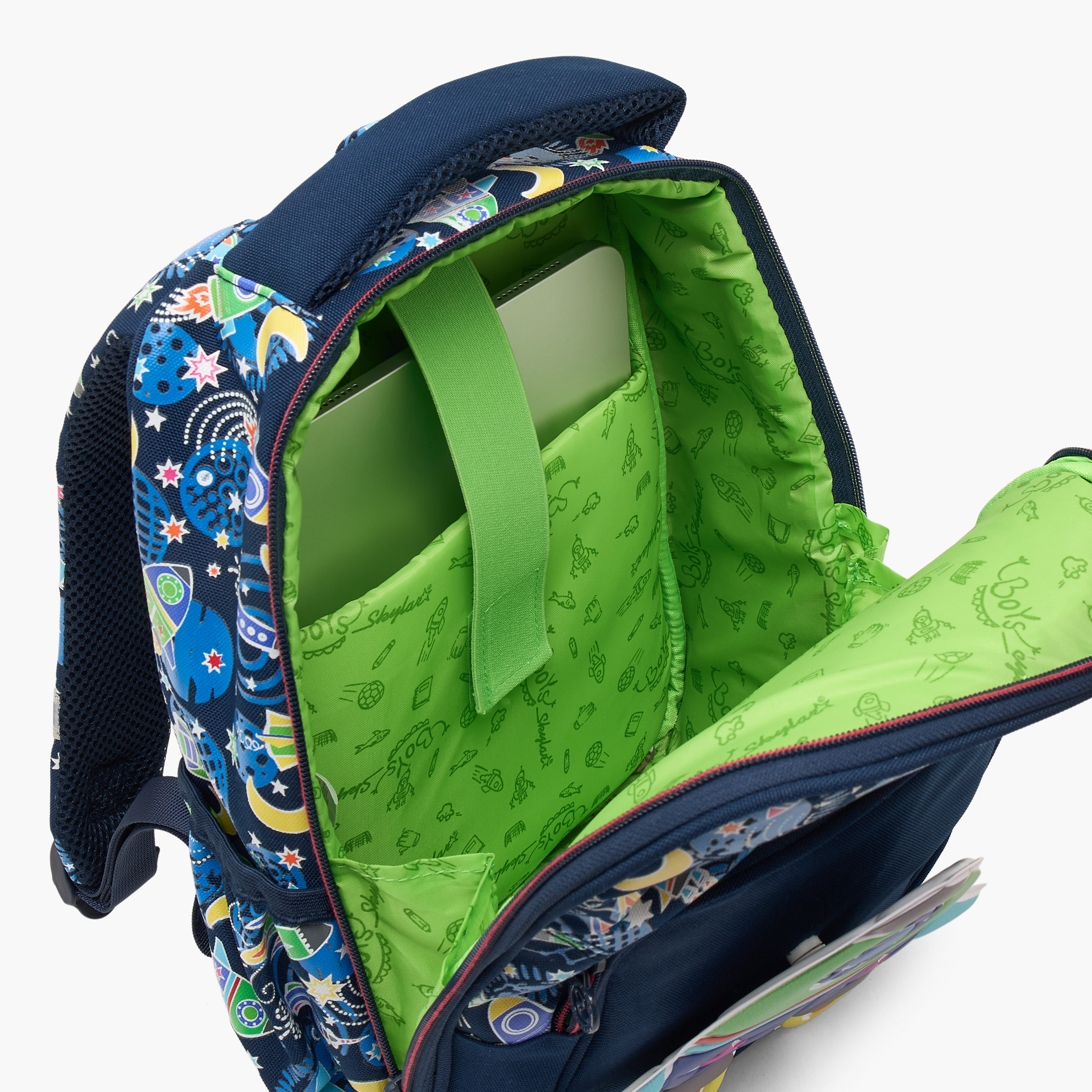 شنطة ظهر بجيب لابتوب وطبعات للأولاد بعمر 2-5 سنوات من سكايلار - 14 بوصة-school-bagsandbackpacks-backpacks-image-5