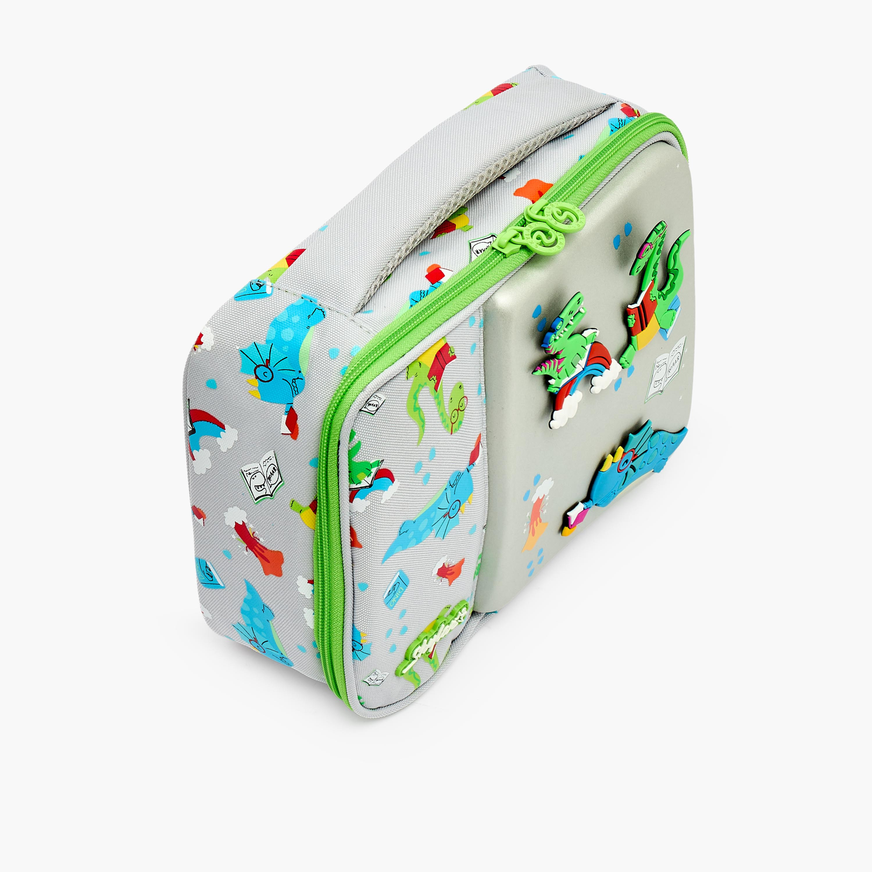شنطة غداء بزينة ديناصور ومقبض علوي للأولاد 2 - 5 سنوات من سكايلر - 5 لتر-school-lunchessentials-lunchbags-image-2