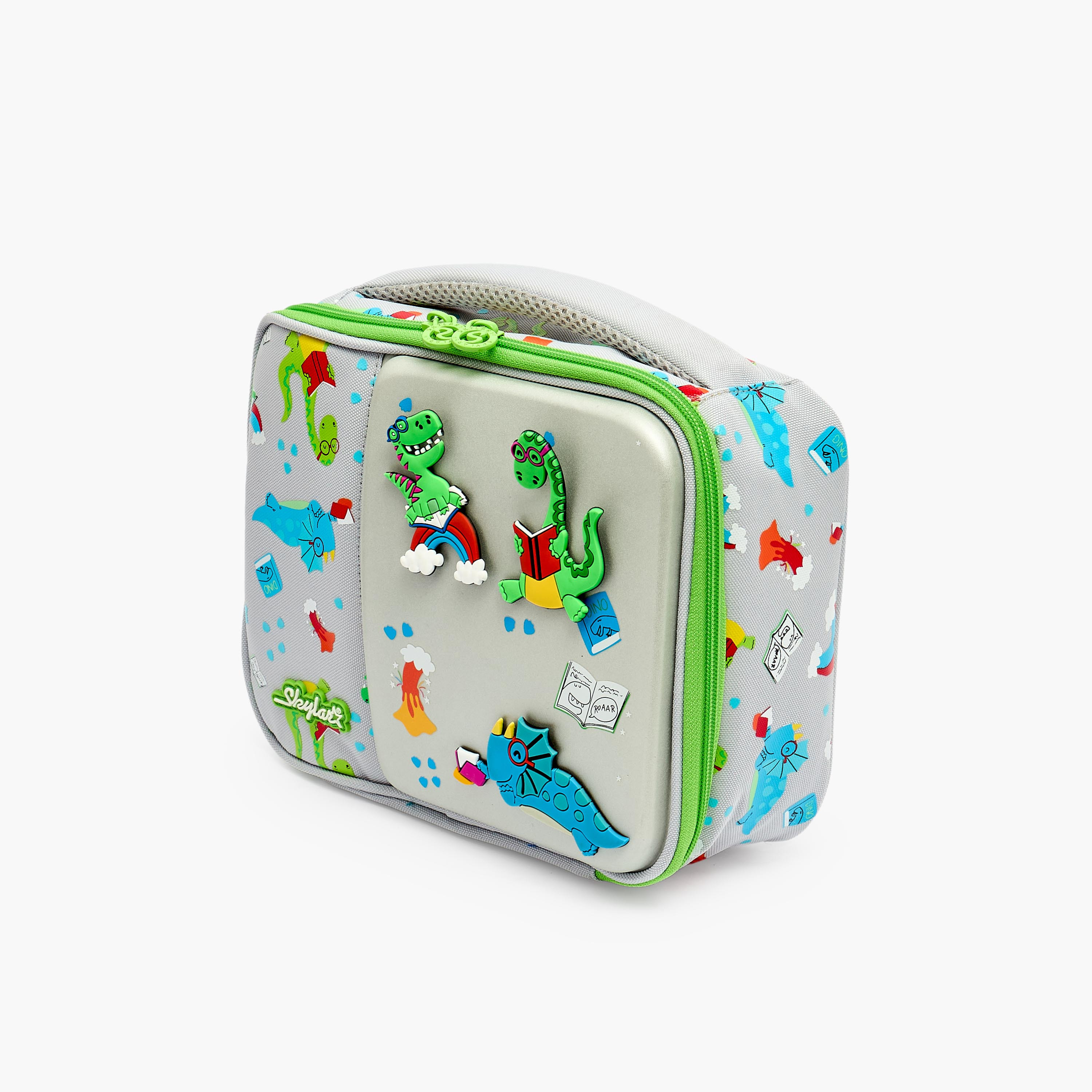 شنطة غداء بزينة ديناصور ومقبض علوي للأولاد 2 - 5 سنوات من سكايلر - 5 لتر-school-lunchessentials-lunchbags-image-6