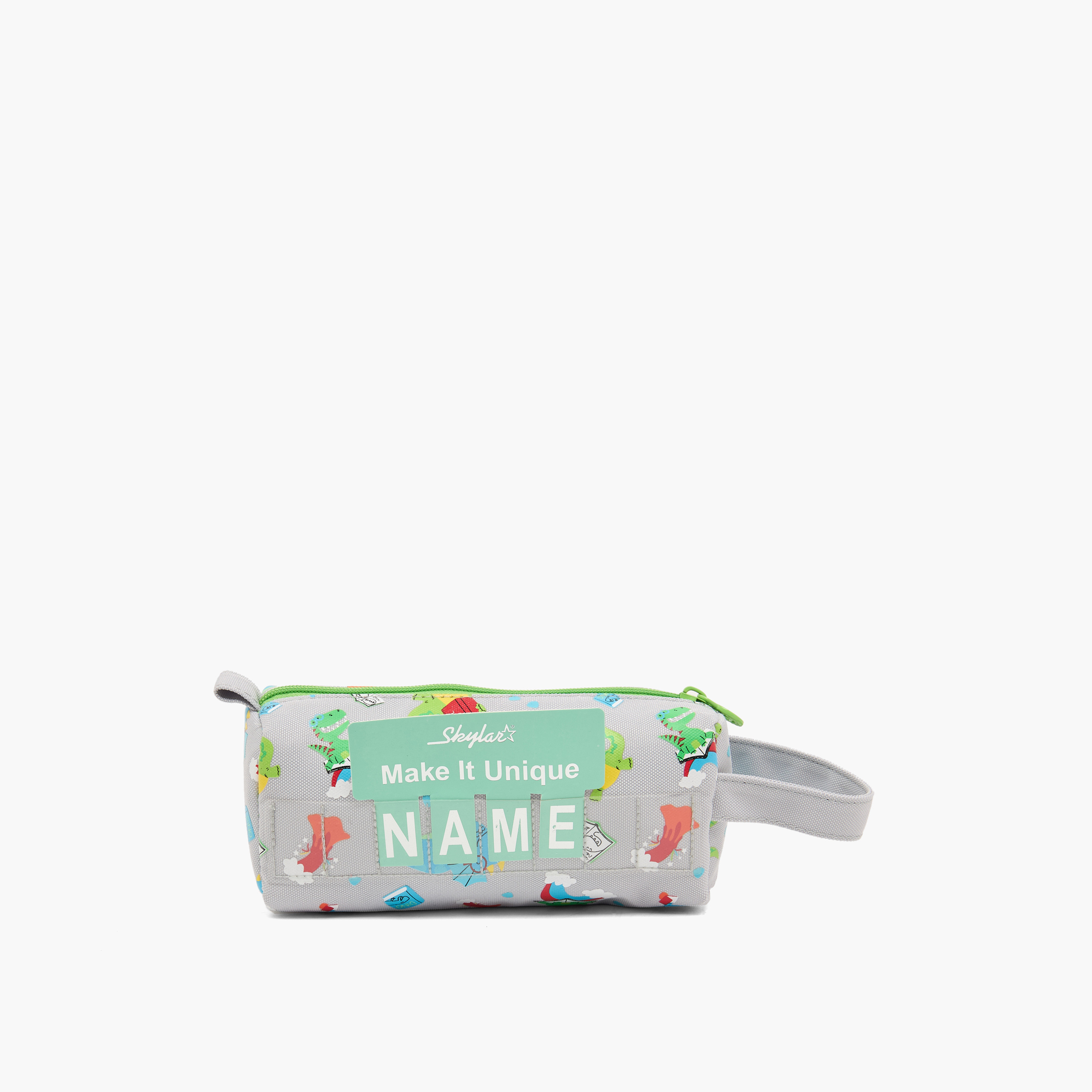 Skylar Dinosaur Print Pencil Pouch with Zip Closure-school-stationery-pencilcases-image-4