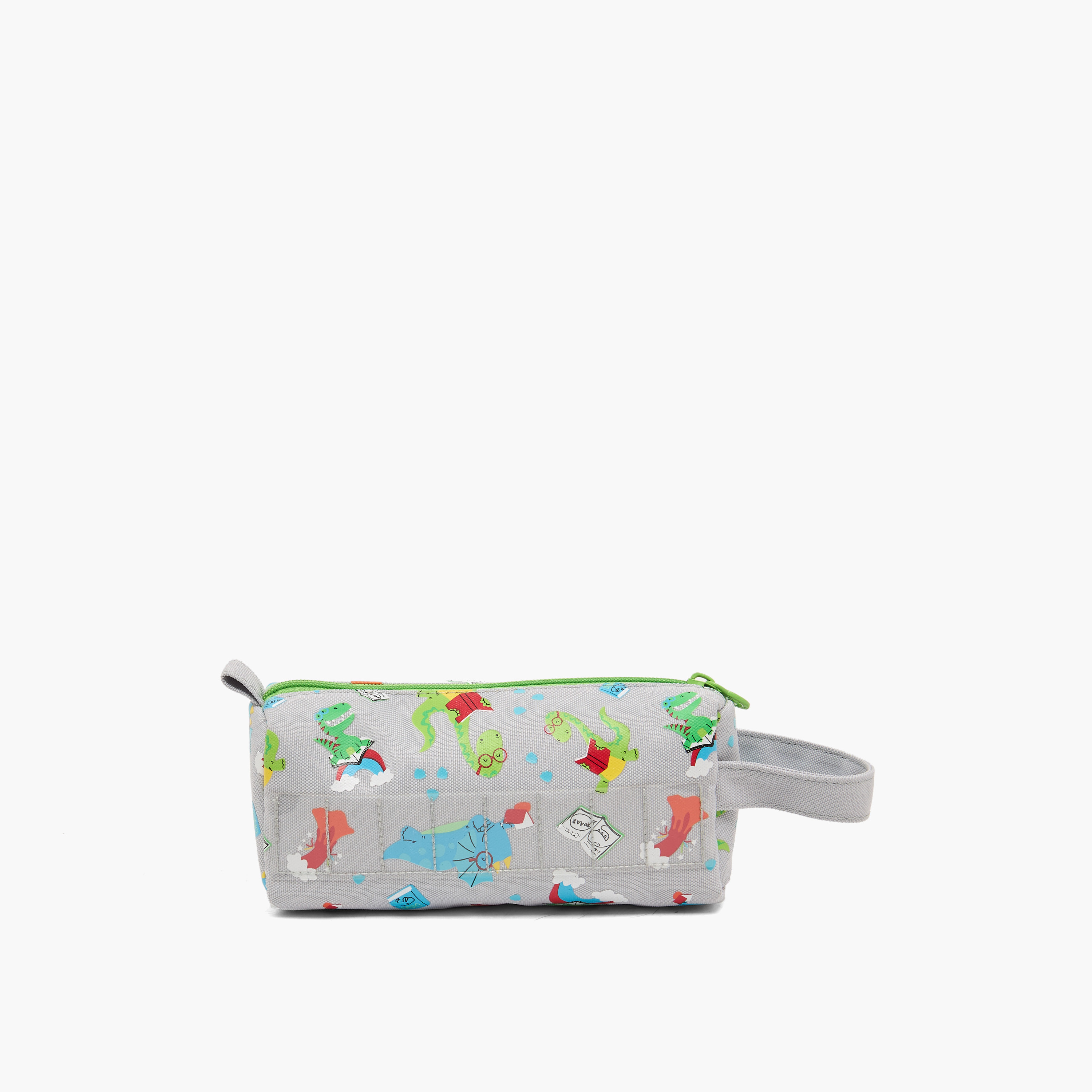 Skylar Dinosaur Print Pencil Pouch with Zip Closure-school-stationery-pencilcases-image-5