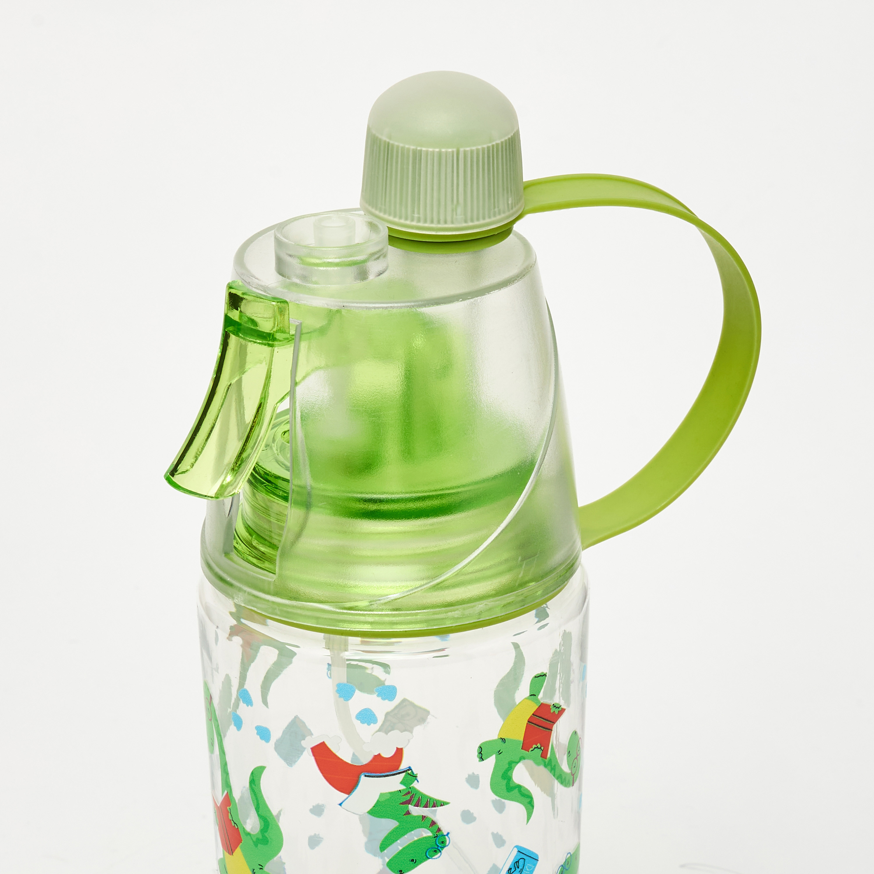 Skylar Dinosaur Print Tritan Water Bottle with Spout and Spray Nozzle-school-waterbottles-image-5