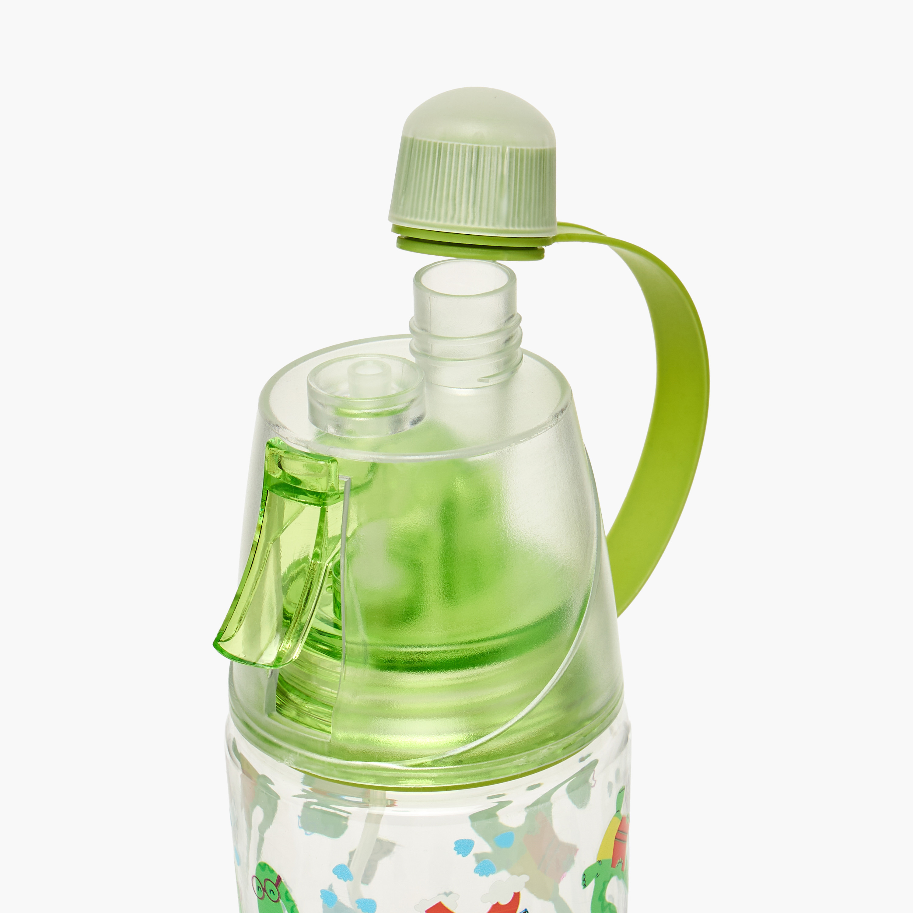 Skylar Dinosaur Print Tritan Water Bottle with Spout and Spray Nozzle-school-waterbottles-image-6