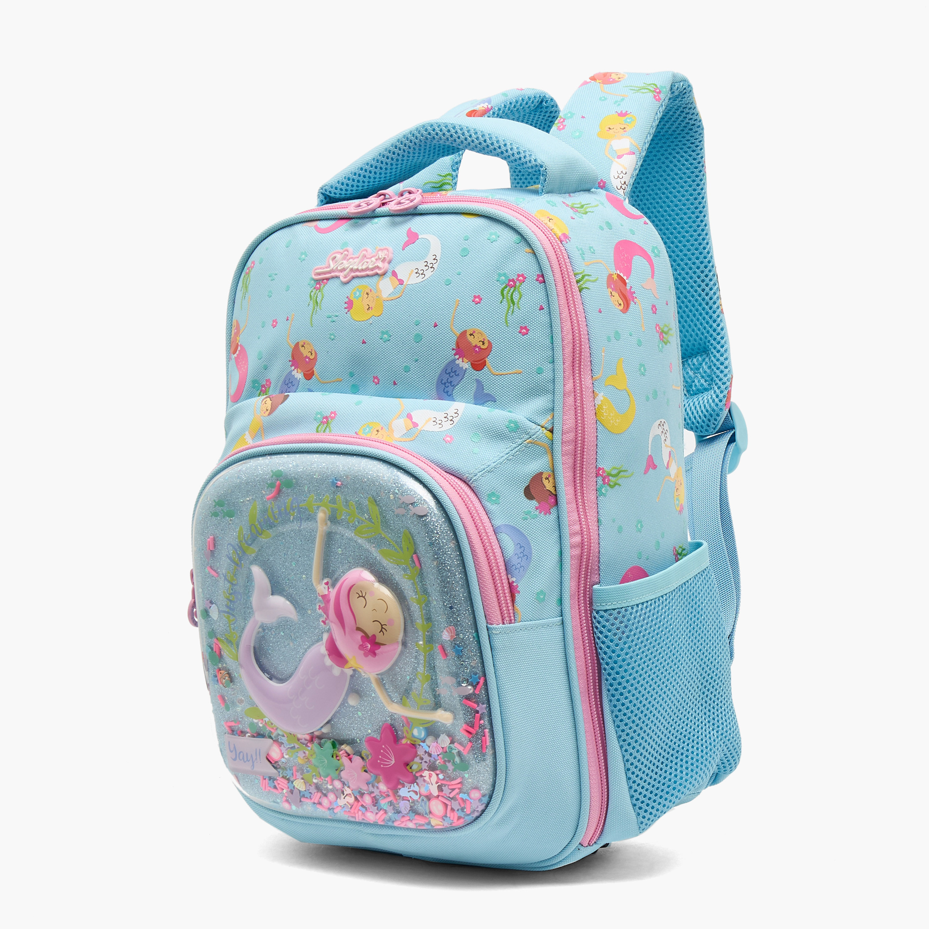 شنطة ظهر بطبعة حورية البحر للبنات من 2 إلى 5 سنوات بحجيرة للابتوب - 14 بوصة من سكاي لار-school-bagsandbackpacks-backpacks-image-6