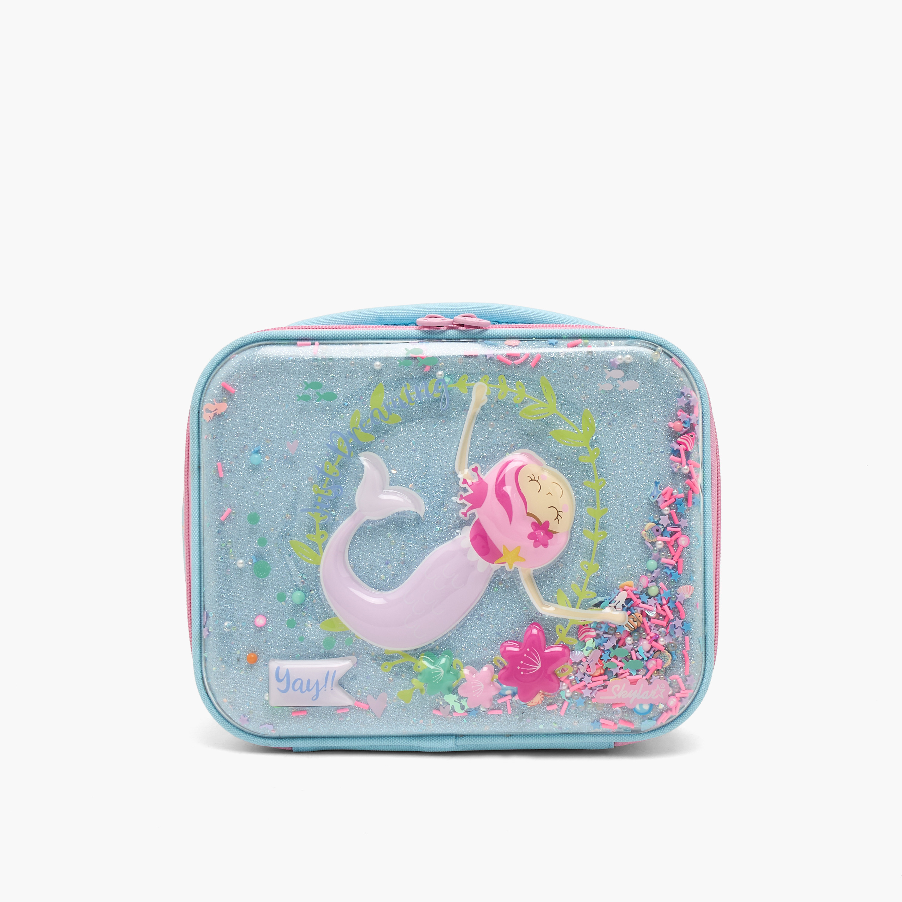 شنطة غداء بطبعات حورية البحر للبنات من 2 إلى 5 سنوات بتصميم معزول من سكايلار-school-lunchessentials-lunchbags-image-1