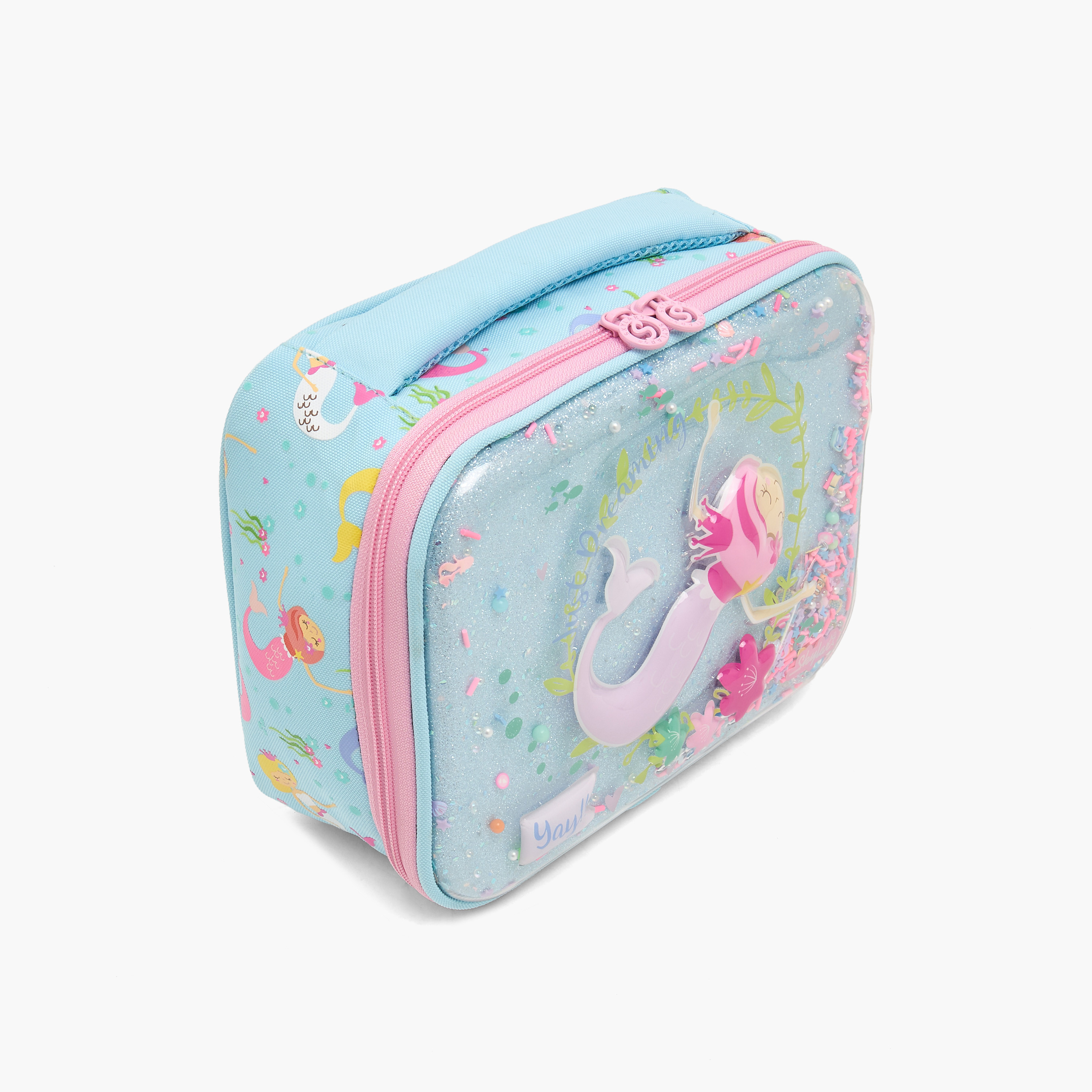 شنطة غداء بطبعات حورية البحر للبنات من 2 إلى 5 سنوات بتصميم معزول من سكايلار-school-lunchessentials-lunchbags-image-2