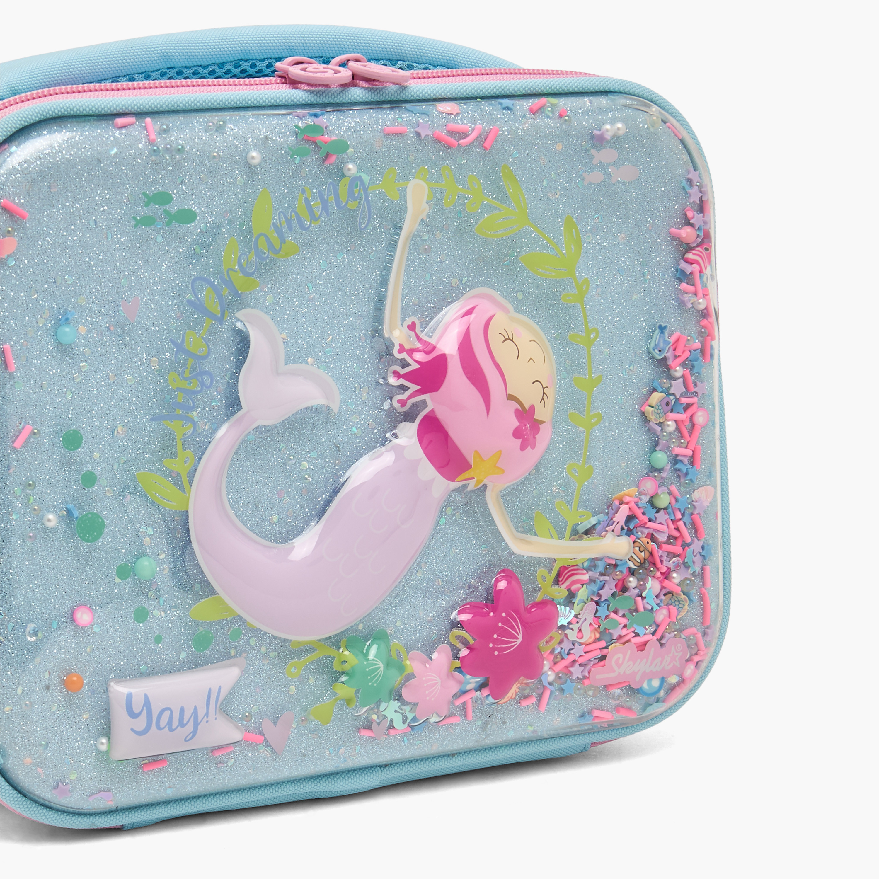 شنطة غداء بطبعات حورية البحر للبنات من 2 إلى 5 سنوات بتصميم معزول من سكايلار-school-lunchessentials-lunchbags-image-3