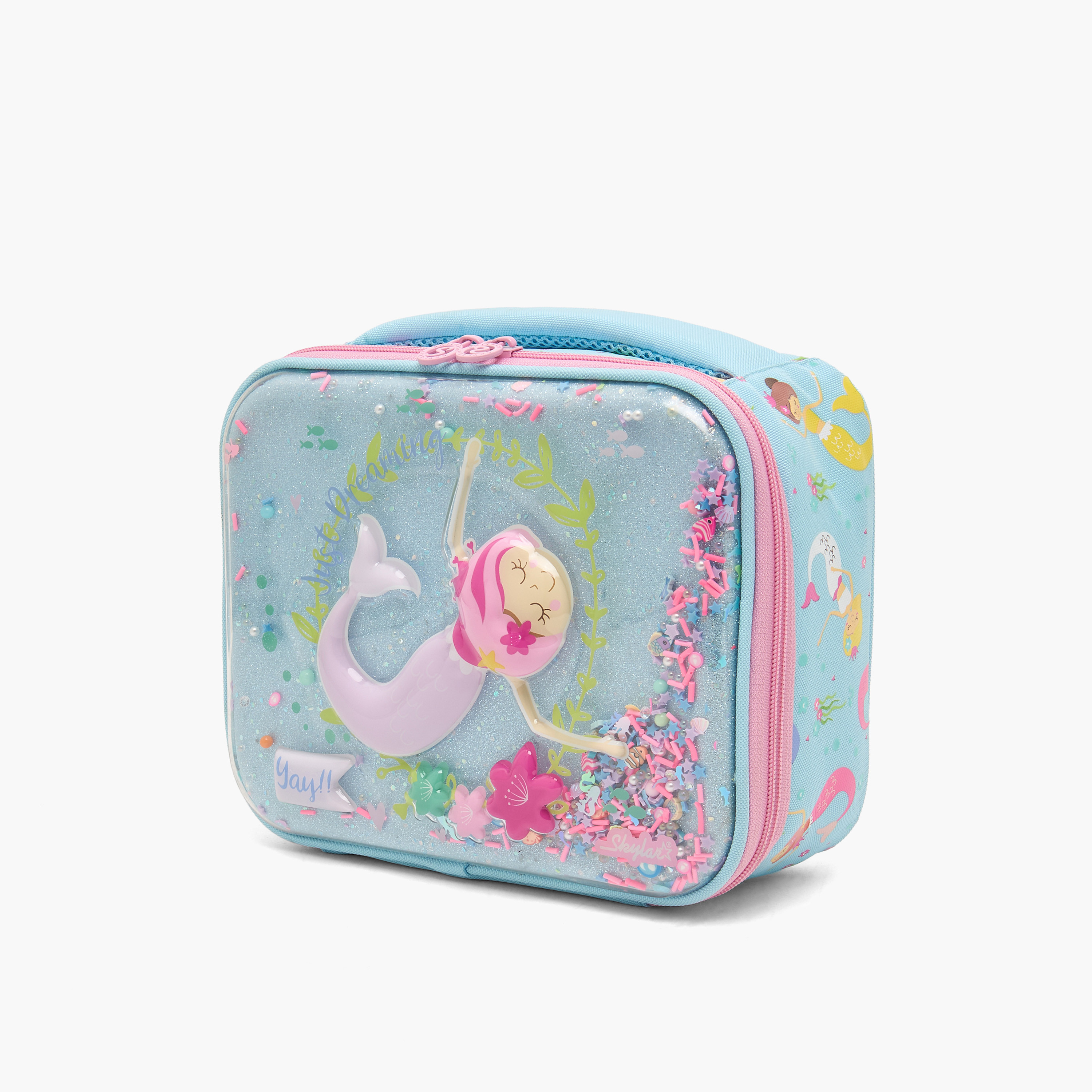 شنطة غداء بطبعات حورية البحر للبنات من 2 إلى 5 سنوات بتصميم معزول من سكايلار-school-lunchessentials-lunchbags-image-6