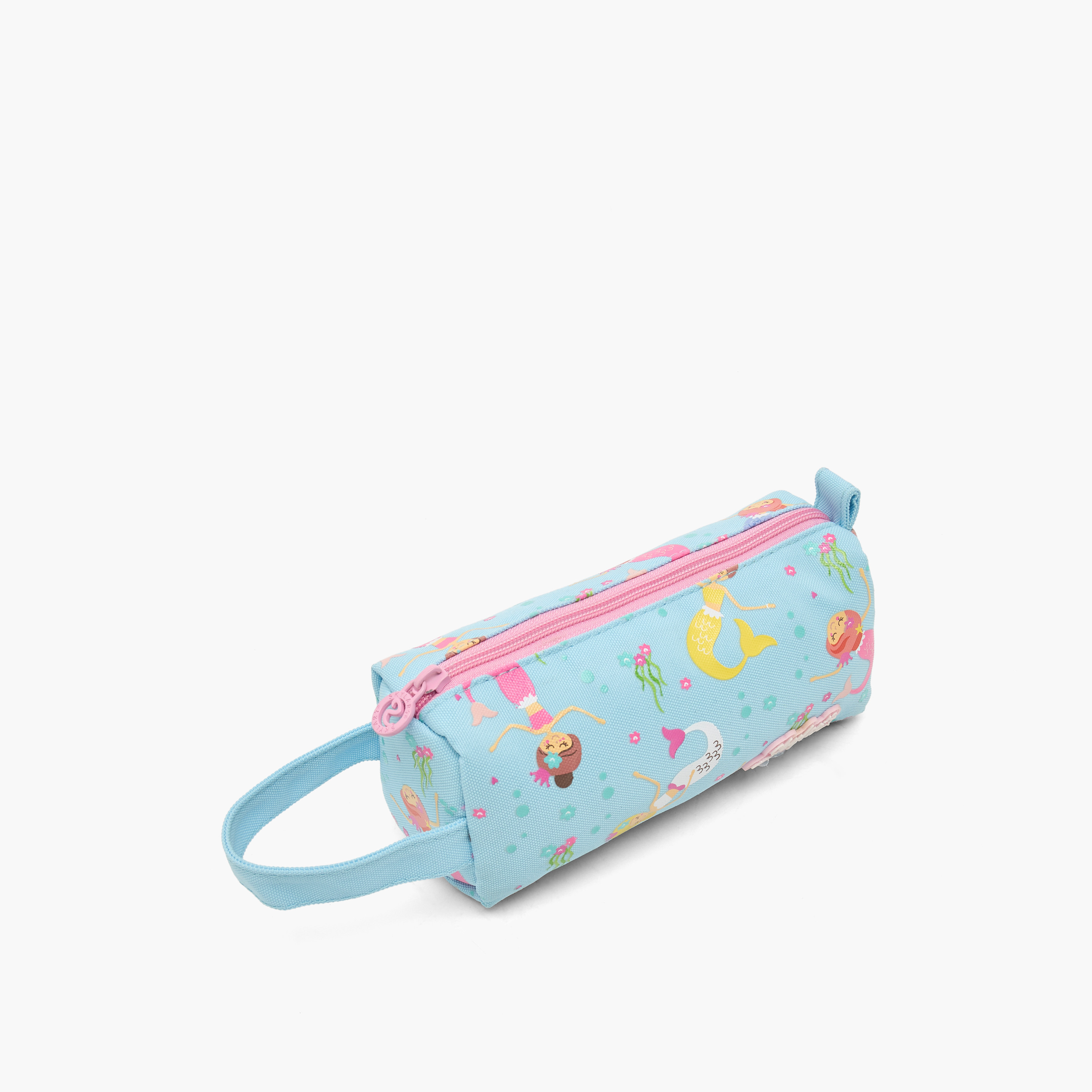 Skylar Mermaid Print Pencil Pouch with Zip Closure-school-stationery-pencilcases-image-3