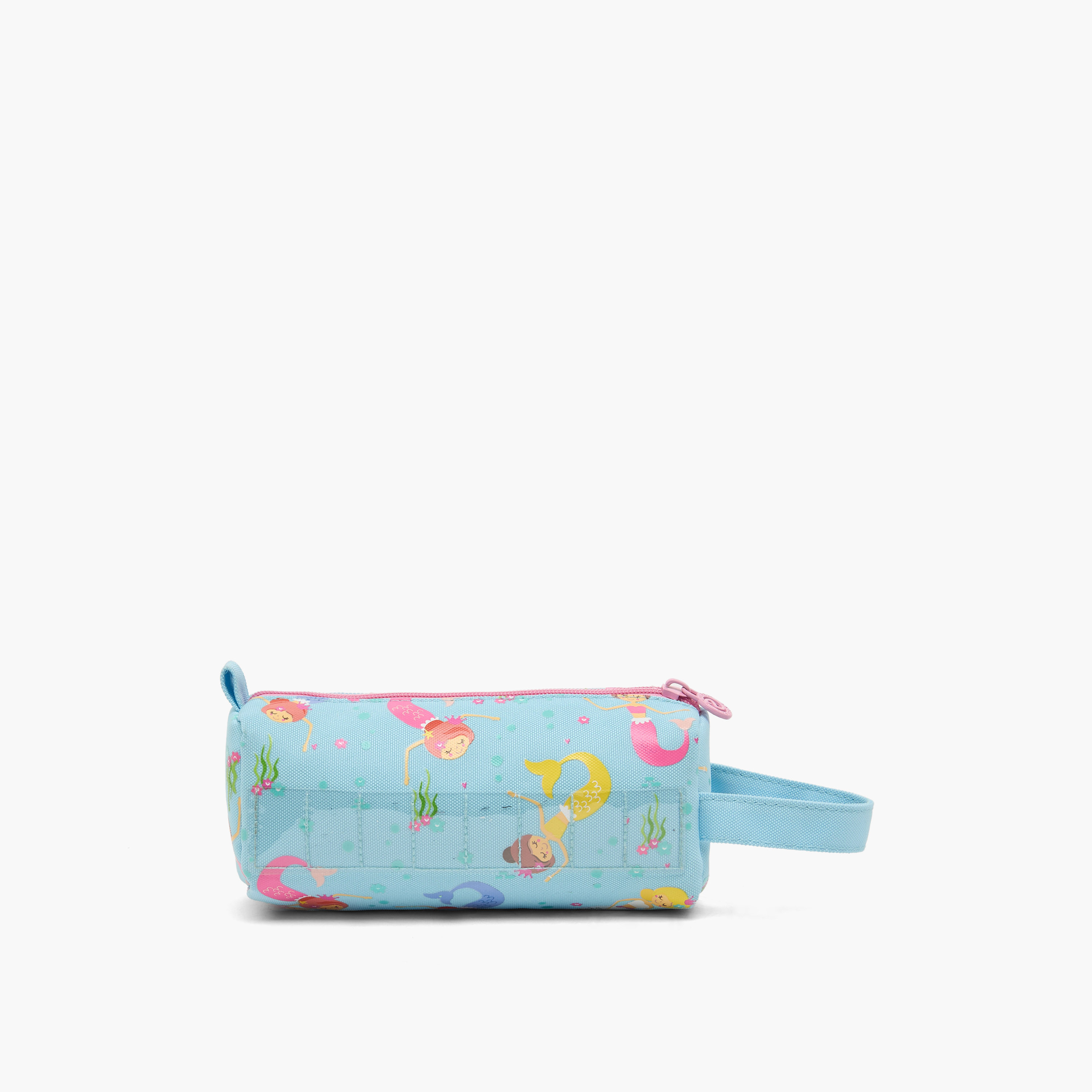 Skylar Mermaid Print Pencil Pouch with Zip Closure-school-stationery-pencilcases-image-4