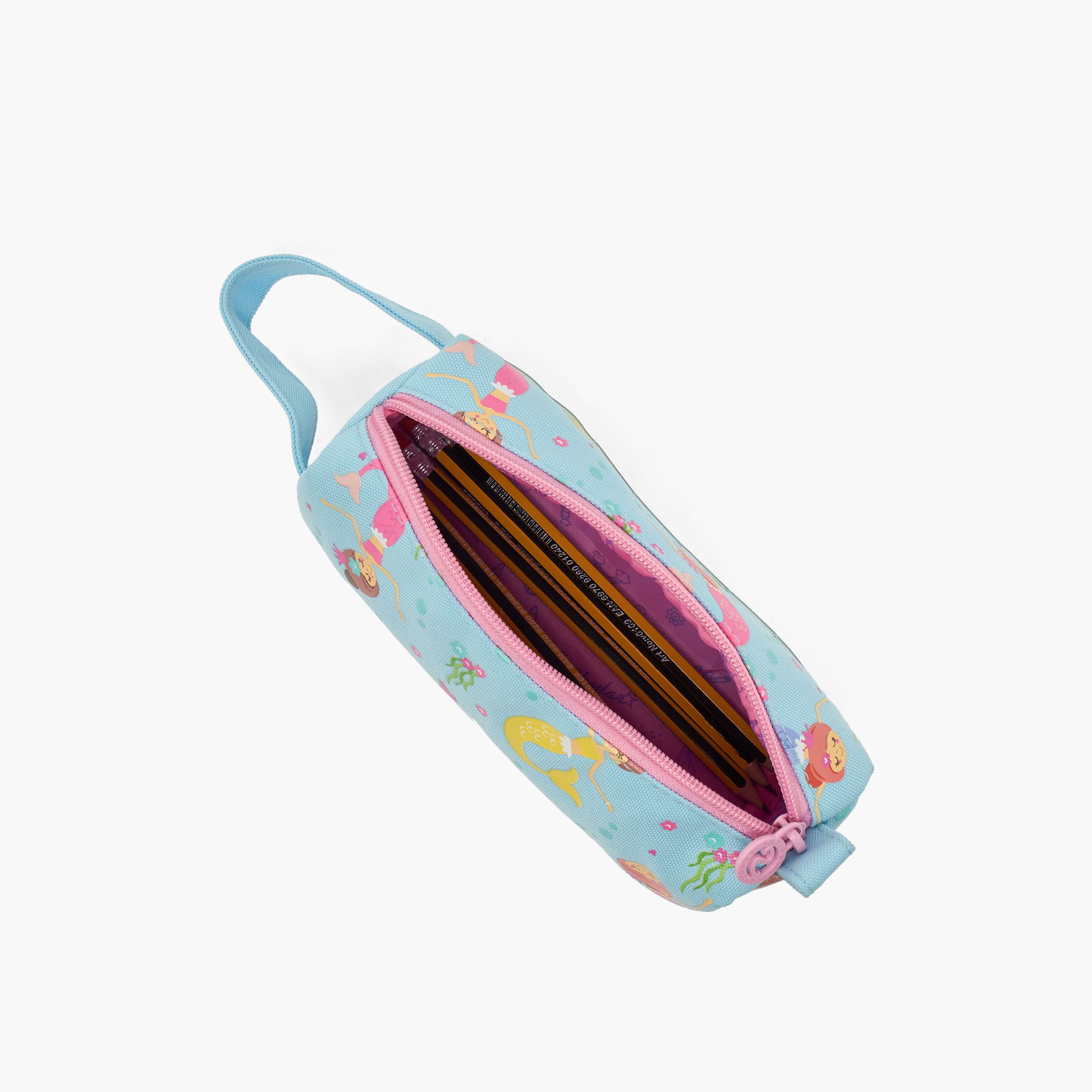 Skylar Mermaid Print Pencil Pouch with Zip Closure-school-stationery-pencilcases-image-8