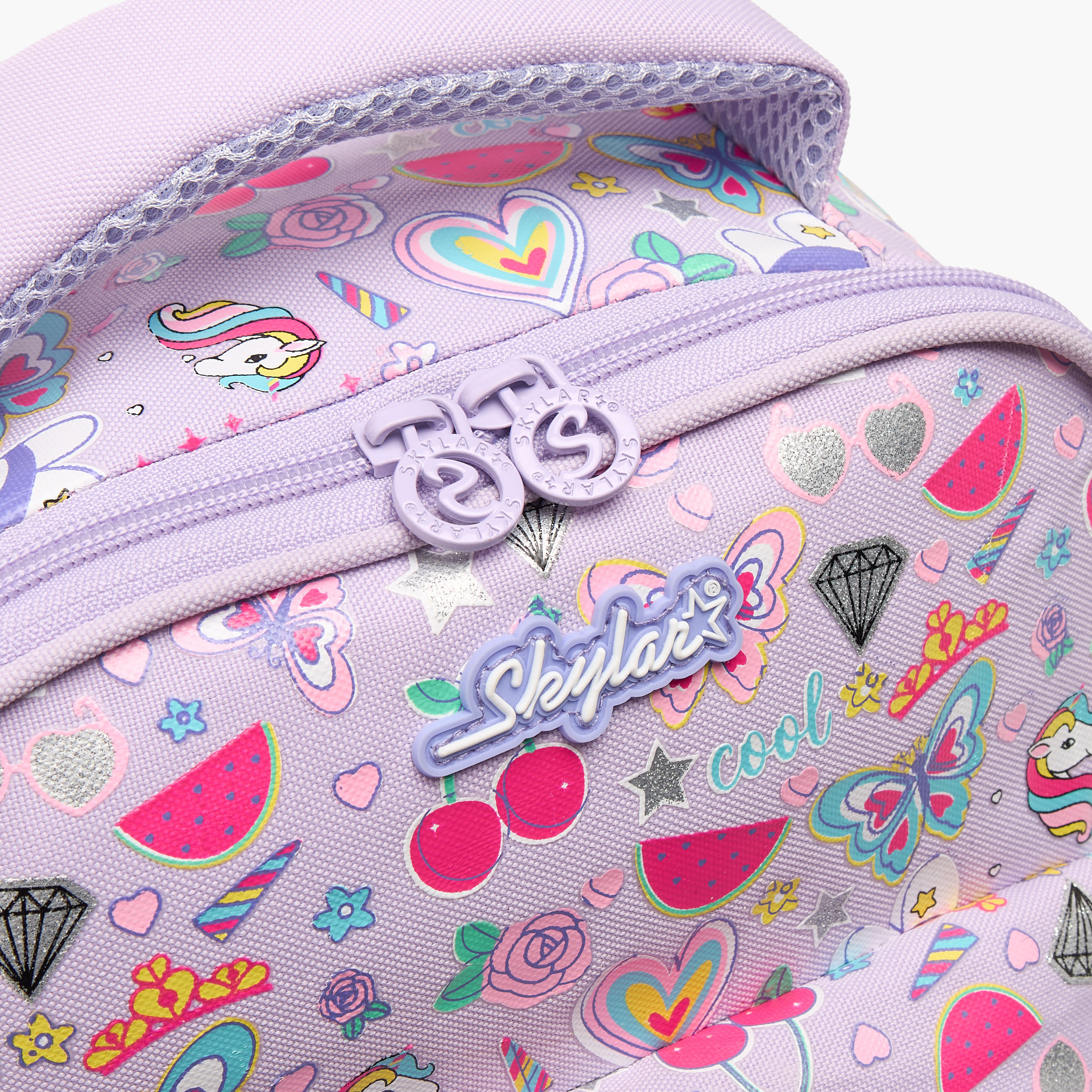 شنطة ظهر بجيب لابتوب وطبعات فراشات للبنات بعمر 2-5 سنوات من سكايلار - 14 بوصة-school-bagsandbackpacks-backpacks-image-3