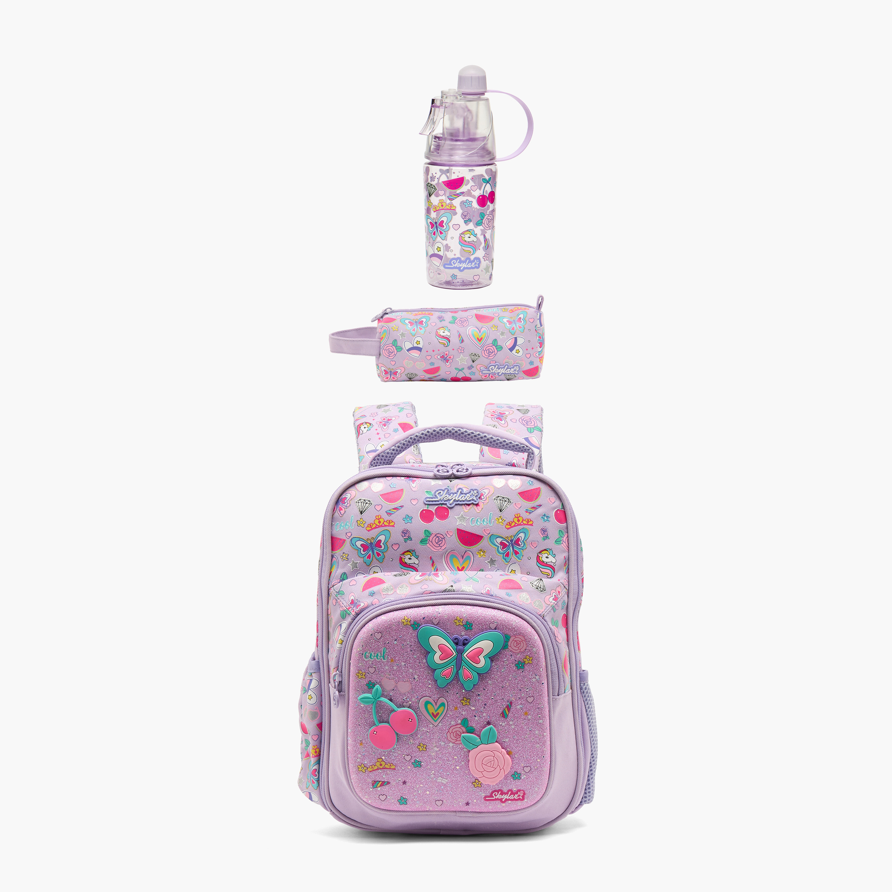 شنطة ظهر بجيب لابتوب وطبعات فراشات للبنات بعمر 2-5 سنوات من سكايلار - 14 بوصة-school-bagsandbackpacks-backpacks-image-9