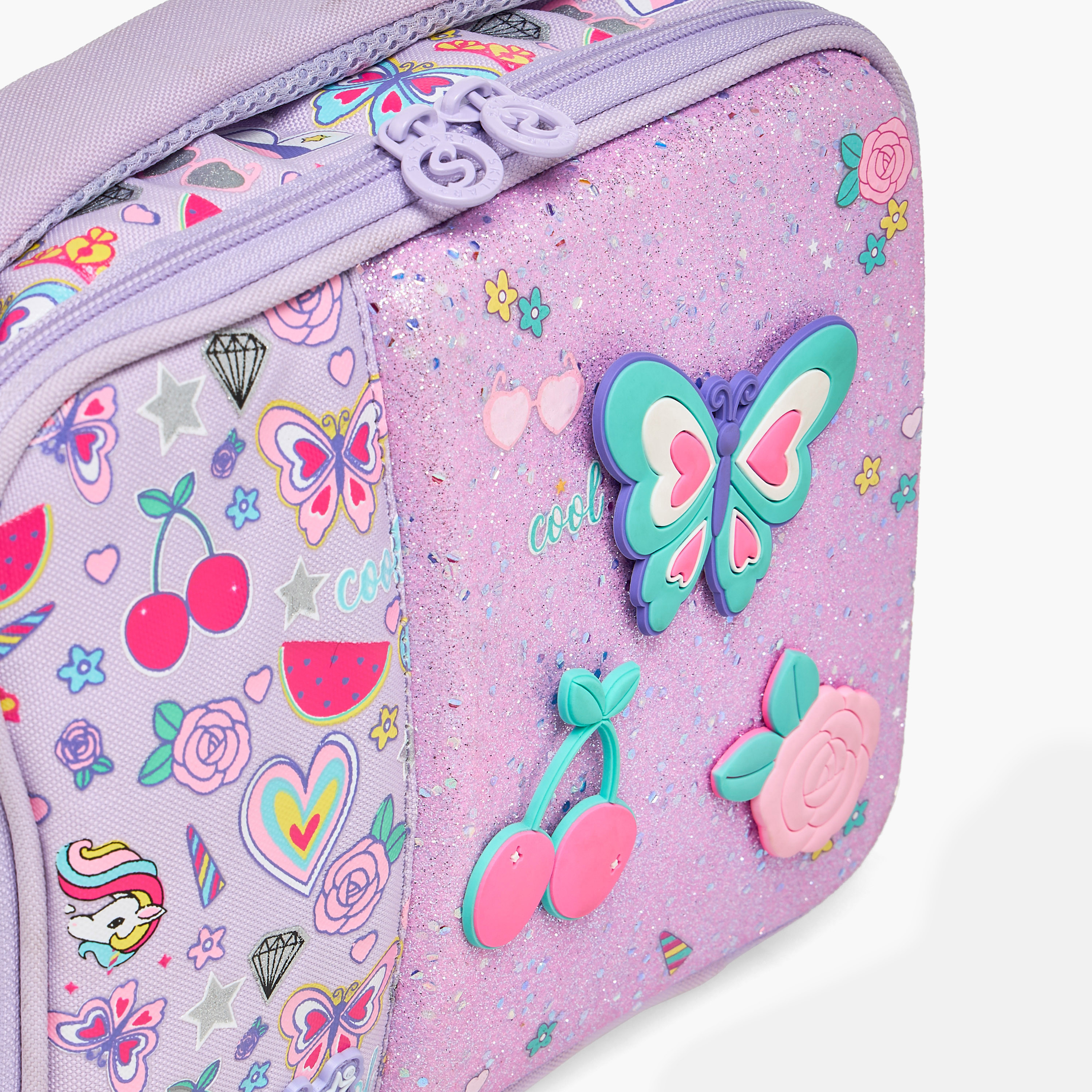 شنطة غداء بتفاصيل فراشة للبنات من 2-5 سنوات بمقبض علوي من سكاي لار - 5 لتر-school-lunchessentials-lunchbags-image-3