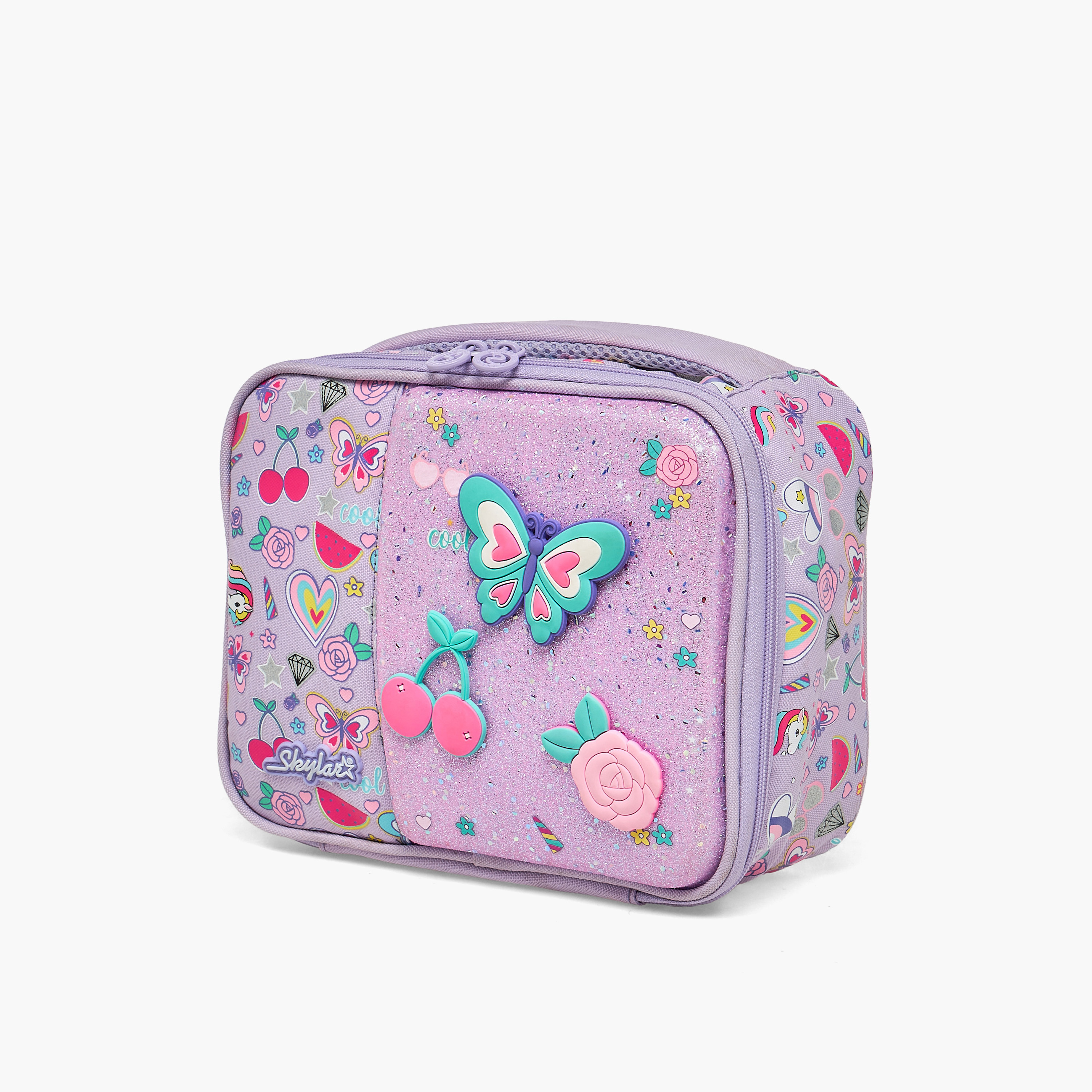 شنطة غداء بتفاصيل فراشة للبنات من 2-5 سنوات بمقبض علوي من سكاي لار - 5 لتر-school-lunchessentials-lunchbags-image-6