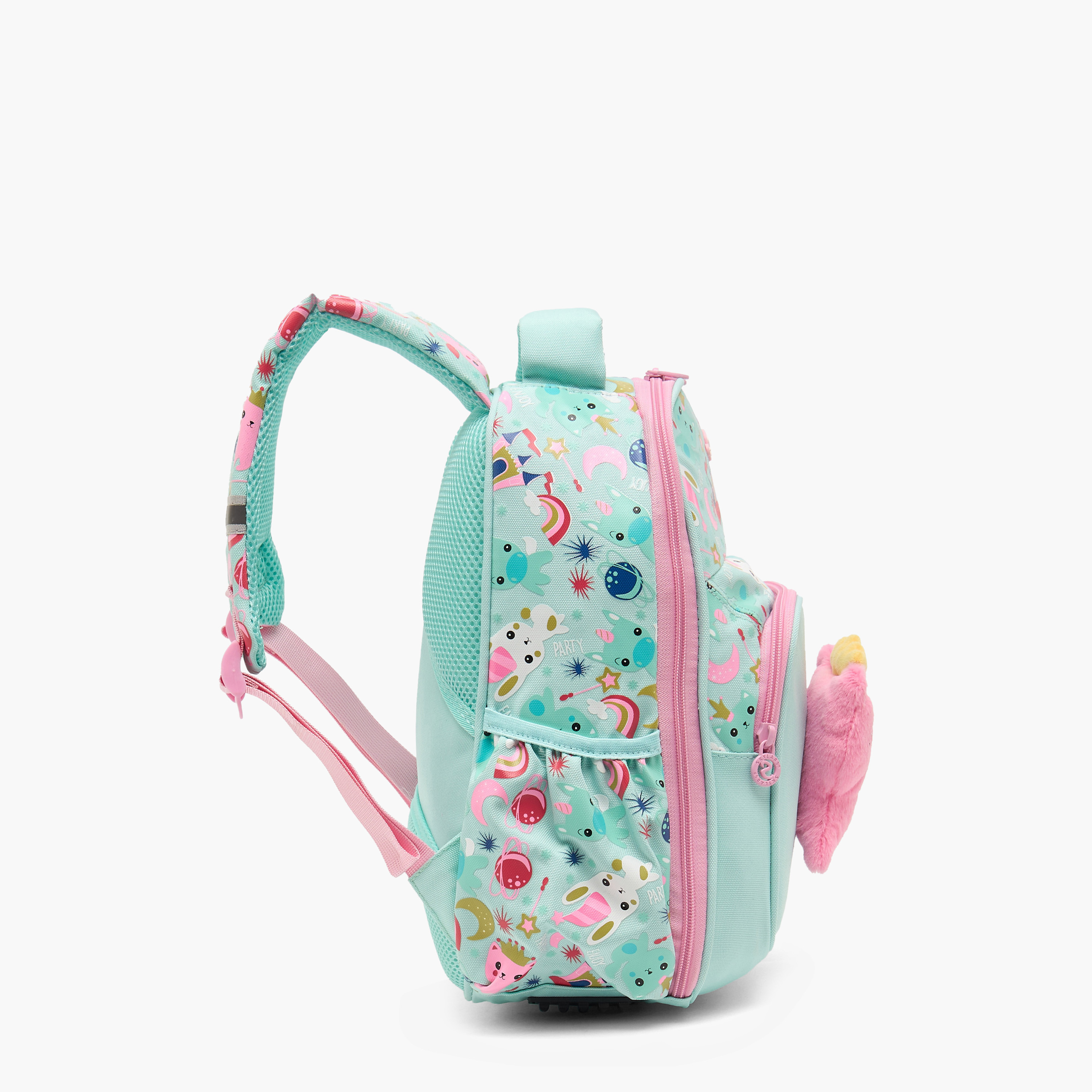 شنطة ظهر بطبعات قطة للبنات 5-8 سنوات مع قسم للابتوب - 14 بوصة-school-bagsandbackpacks-backpacks-image-7