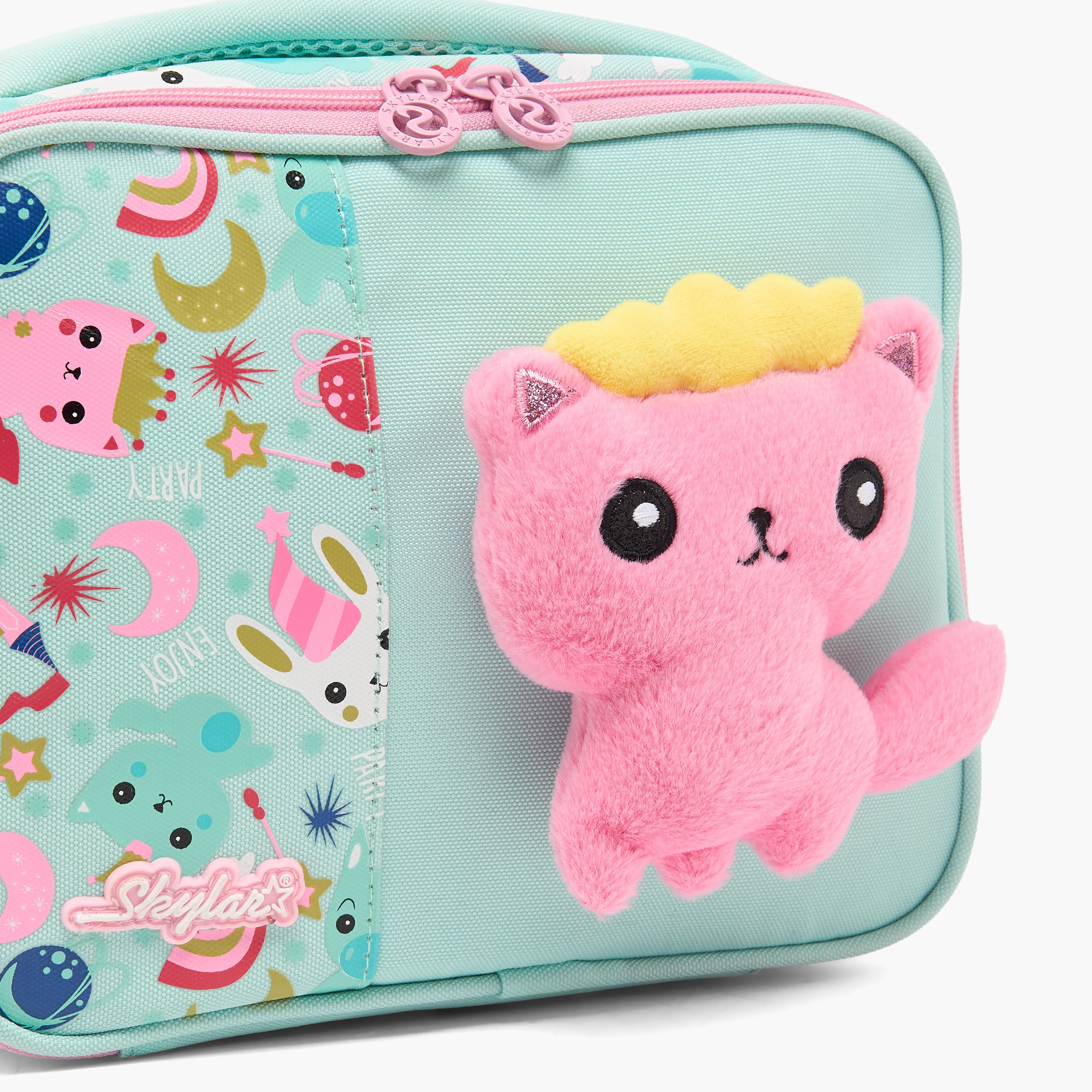 شنطة غداء بطبعة قطة للبنات من سنتين إلى 5 سنوات بعازل حراري من سكايلر-school-lunchessentials-lunchbags-image-3