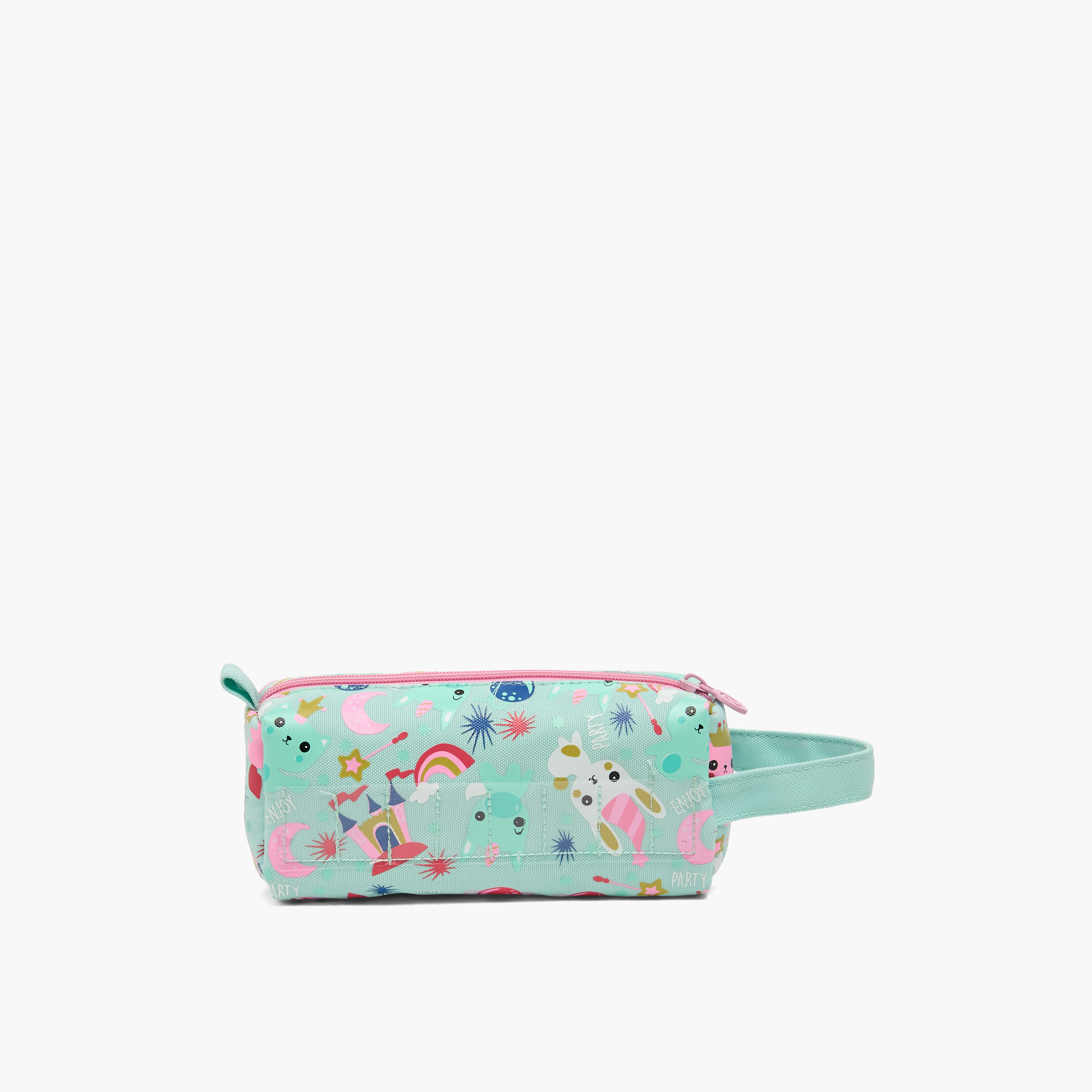 Skylar Unicorn Print Pencil Pouch with Zip Closure-school-stationery-pencilcases-image-5