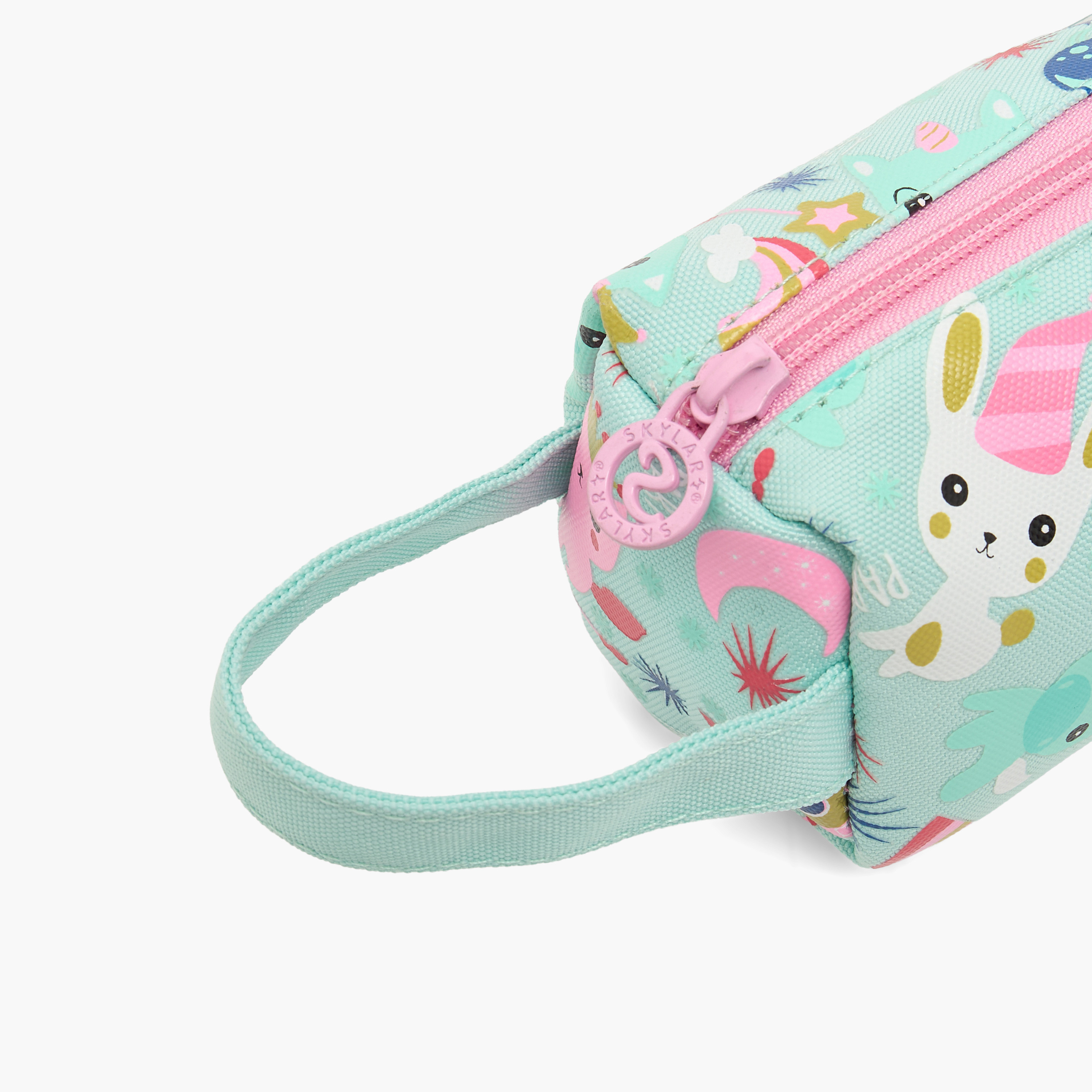 Skylar Unicorn Print Pencil Pouch with Zip Closure-school-stationery-pencilcases-image-6