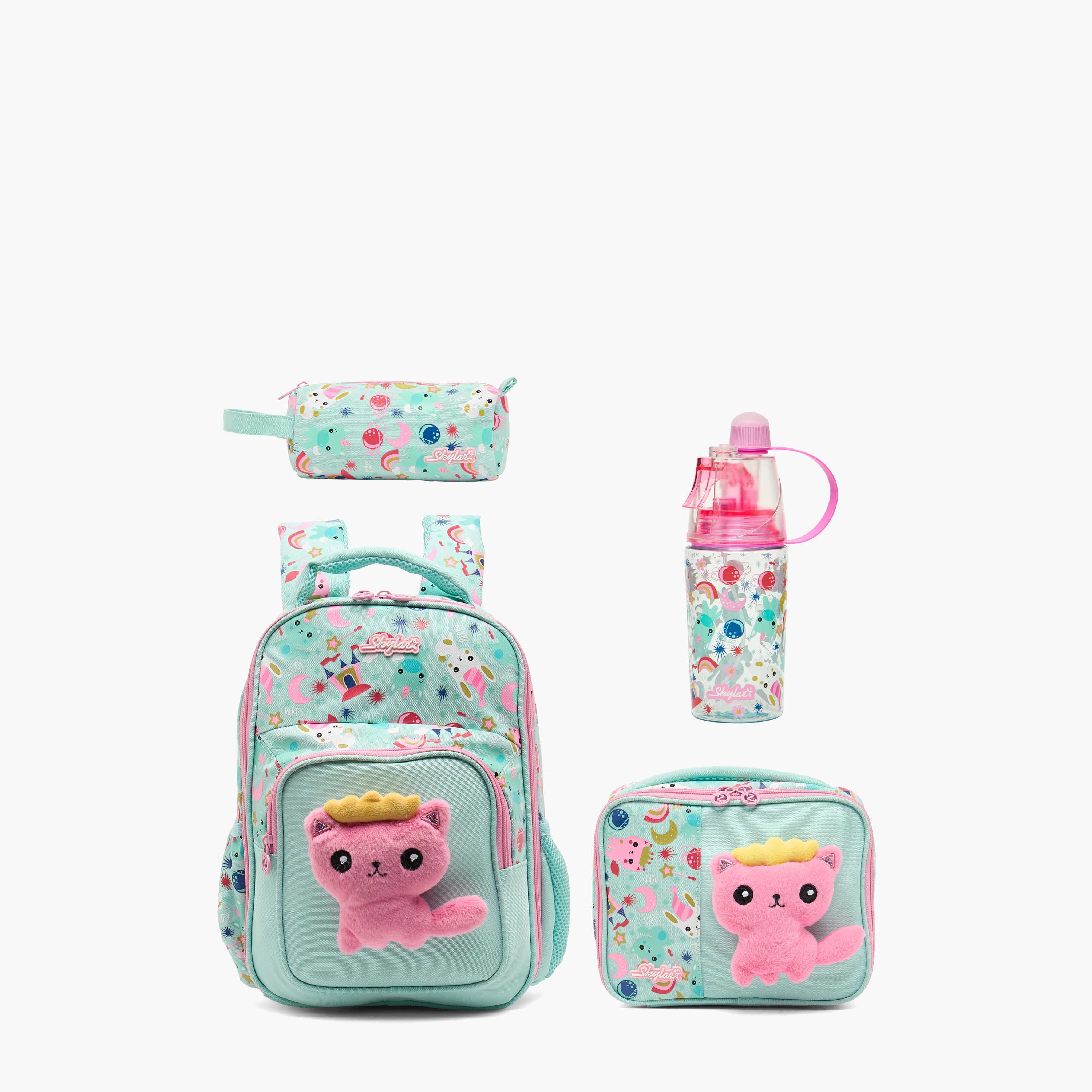 Skylar Unicorn Print Pencil Pouch with Zip Closure-school-stationery-pencilcases-image-9