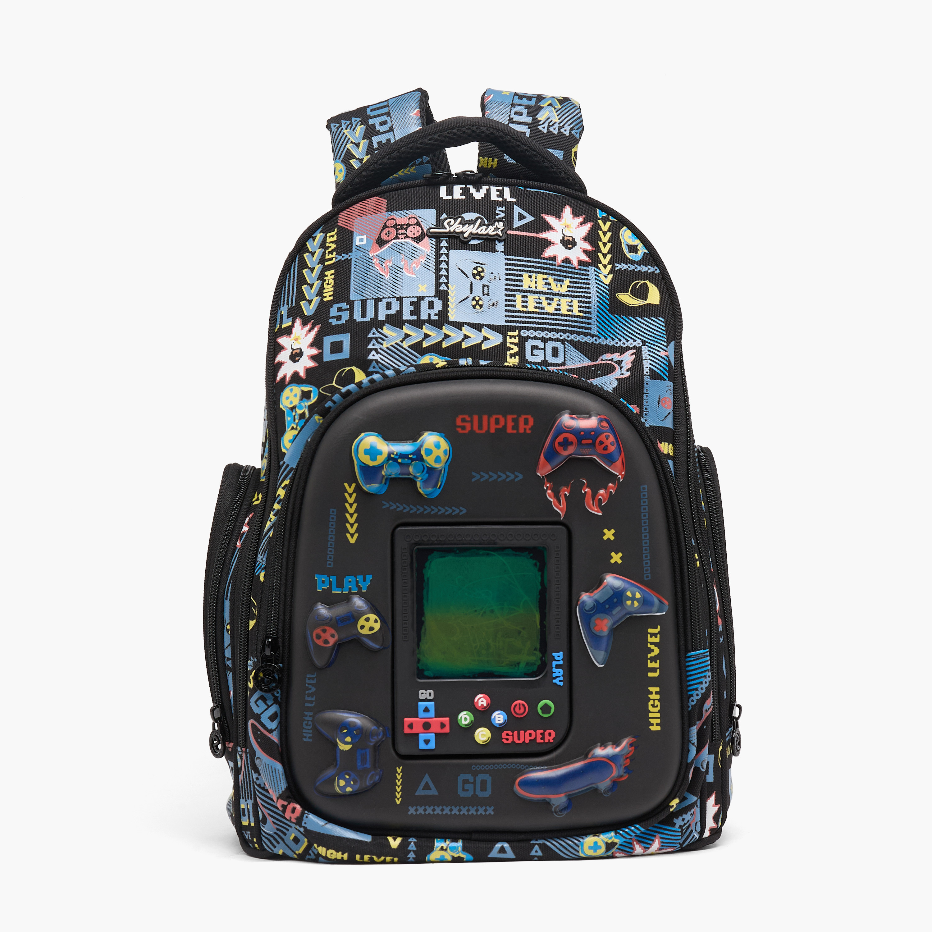 Skylar Gaming Print Backpack for Boys 8-13 Years with LCD Pad - 16 inches-school-bagsandbackpacks-backpacks-image-1