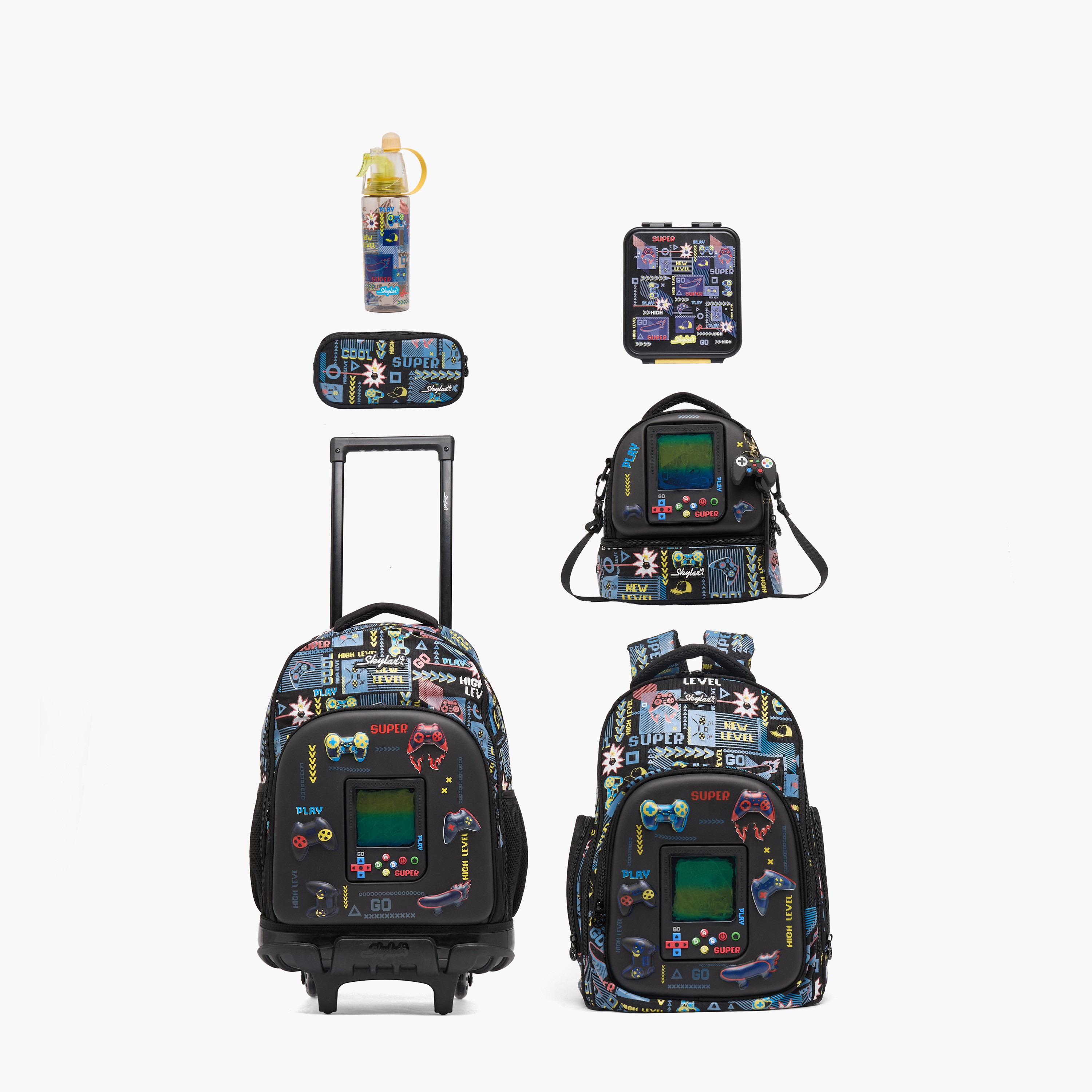 Skylar Gaming Print Backpack for Boys 8-13 Years with LCD Pad - 16 inches-school-bagsandbackpacks-backpacks-image-13