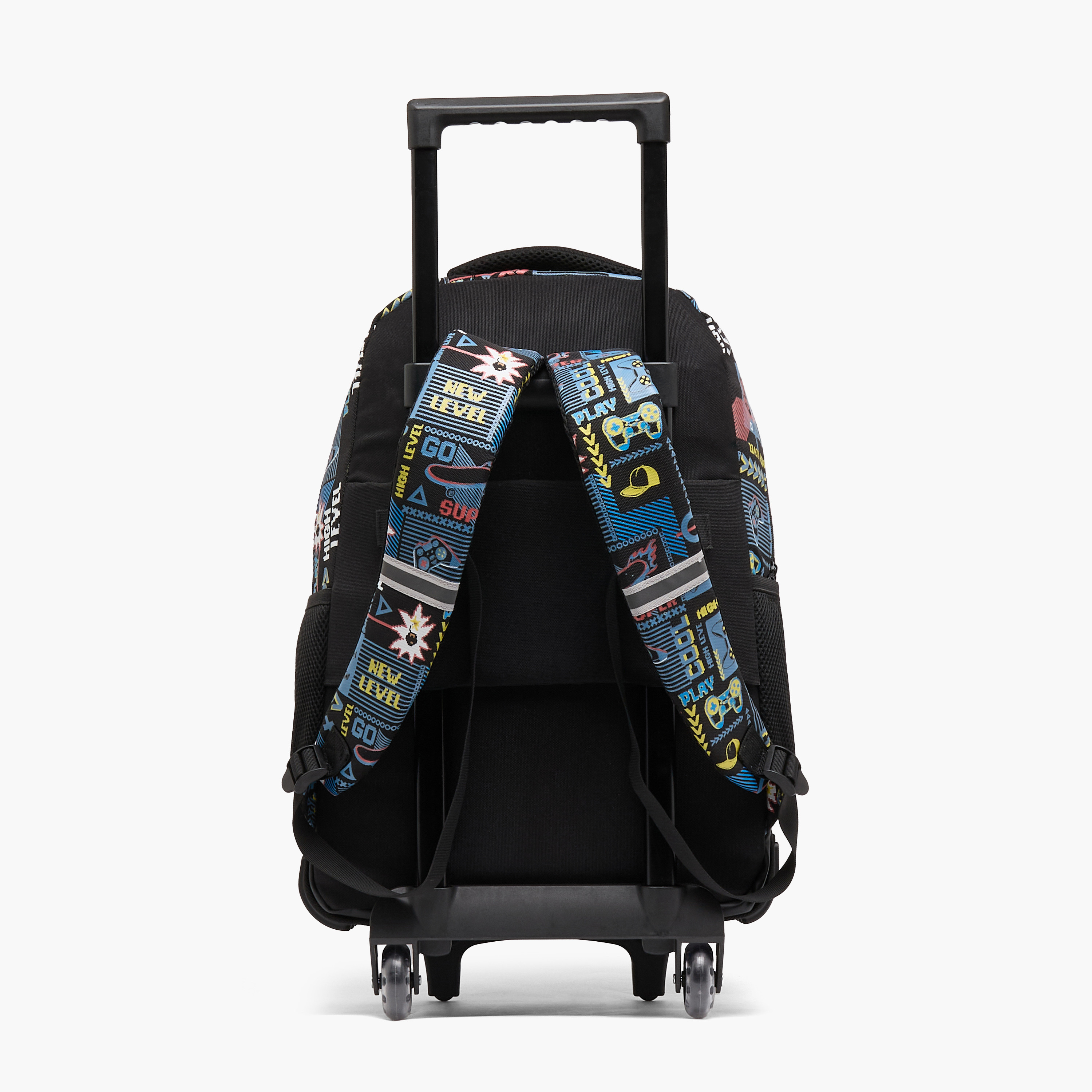 Skylar Gaming Print Trolley Bag for Boys 8-13 Years Retractable Handle - 17 inches-school-bagsandbackpacks-trolleybags-image-14