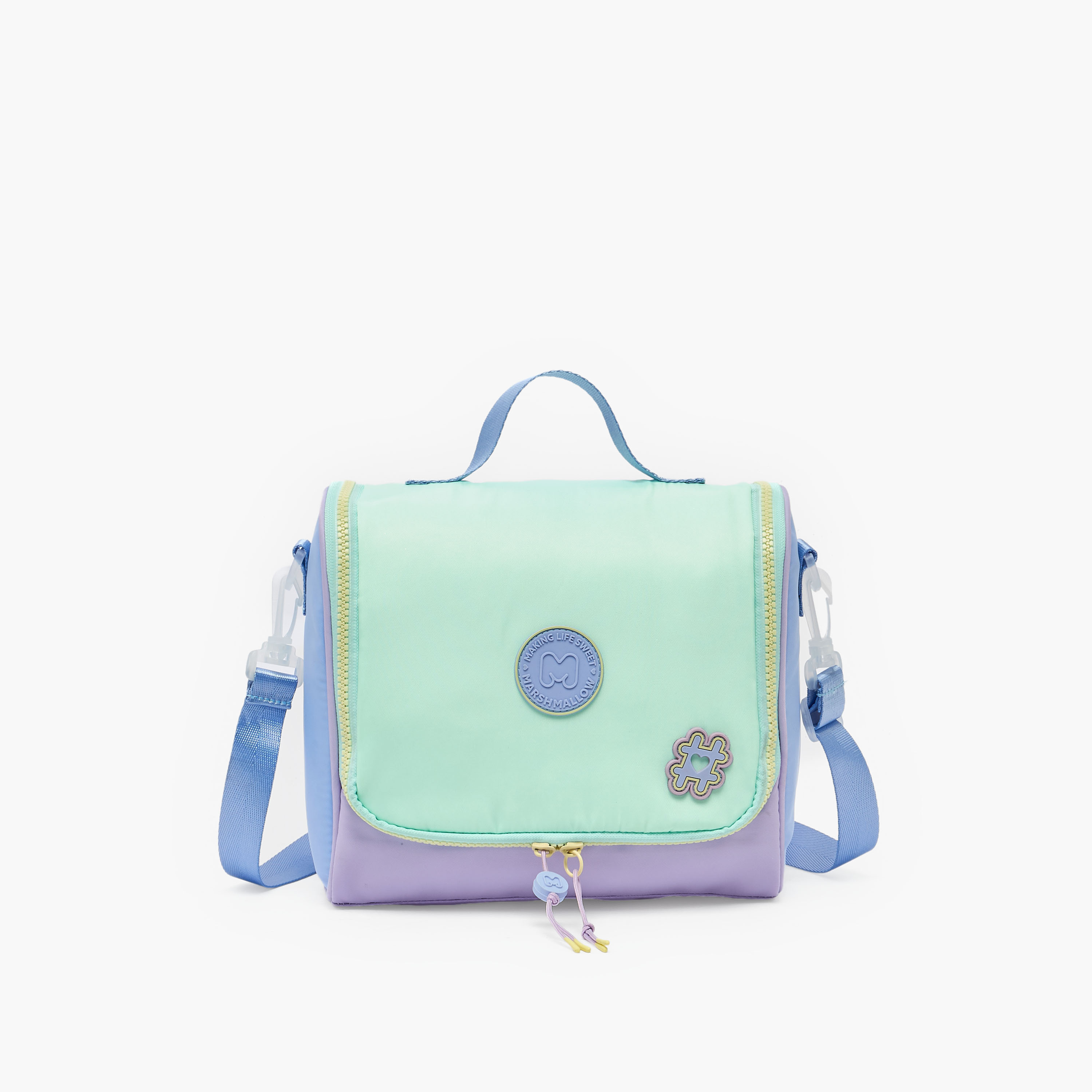 MARSHMALLOW Colourblock Lunch Bag for Girls 8-13 Years with Detachable Strap-school-lunchessentials-lunchbags-image-1