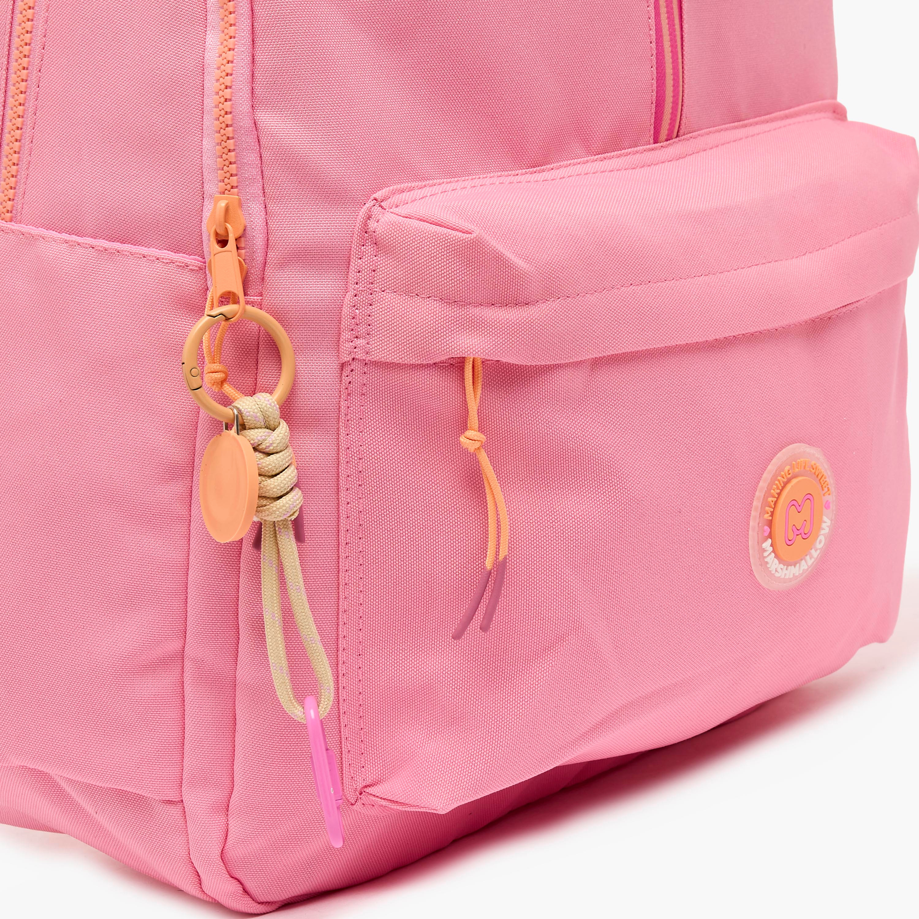 شنطة ظهر سادة بأحزمة كتف قابلة للتعديل للبنات بعمر 8-13 سنة من مارشميلو - 17 بوصة-school-bagsandbackpacks-backpacks-image-4