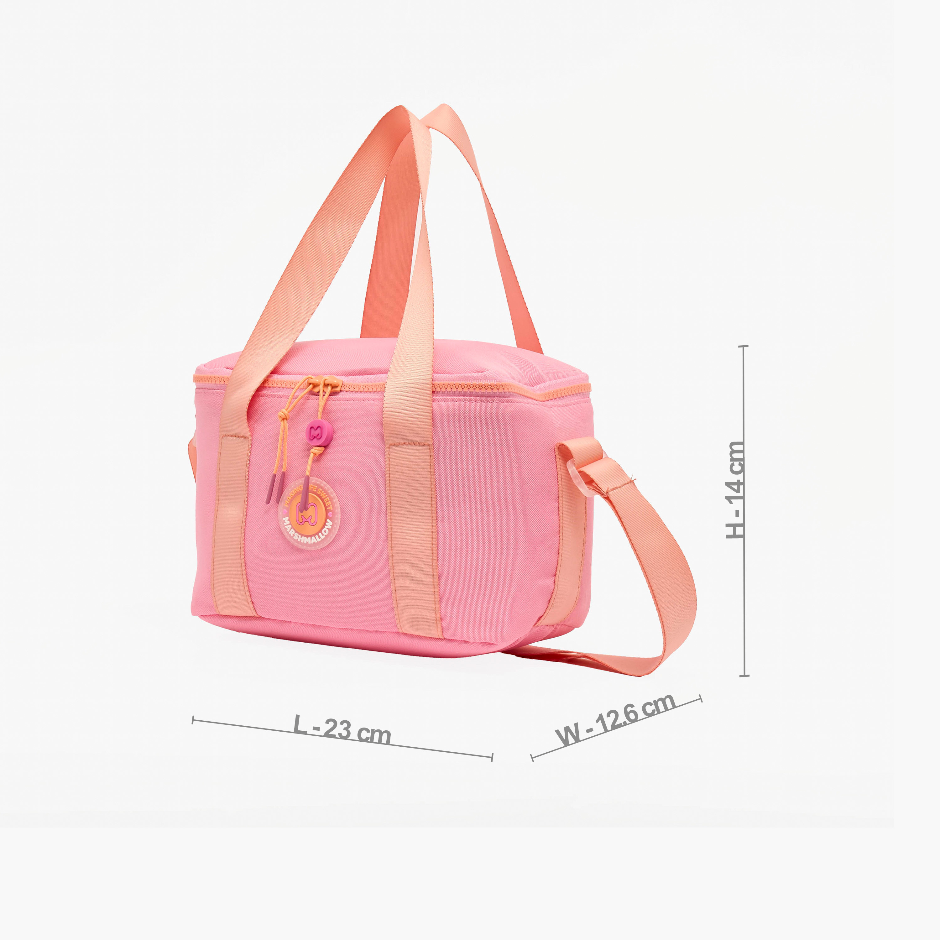 MARSHMALLOW Solid Lunch Bag for Girls 8-13 Years with Adjustable Strap-school-lunchessentials-lunchbags-image-6