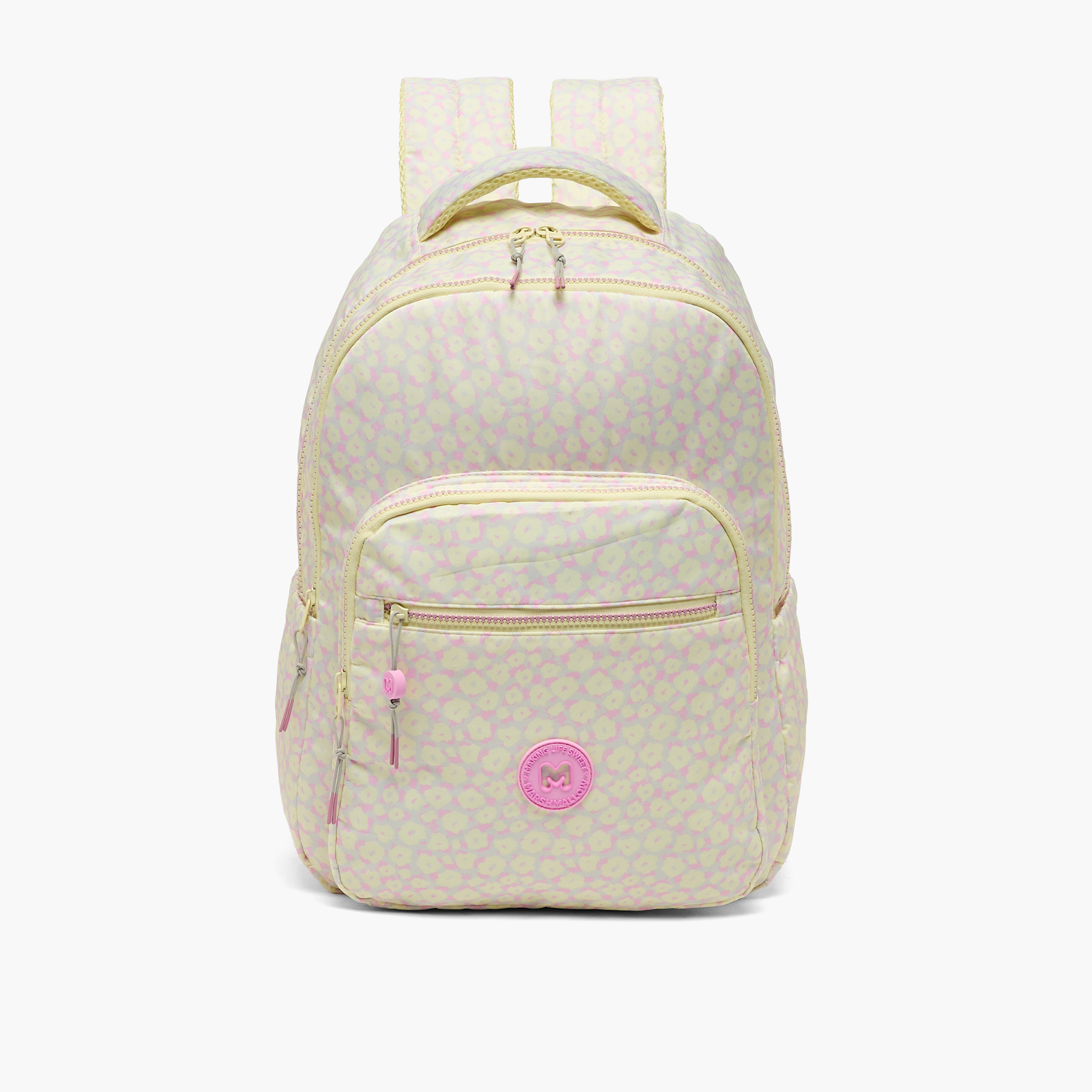 طقم شنطة ظهر 3 قطع بطبعات زهور مع شنطة غداء ومقلمة للبنات 8 - 13 سنة من مارشميلو-school-bagsandbackpacks-backpacks-image-1