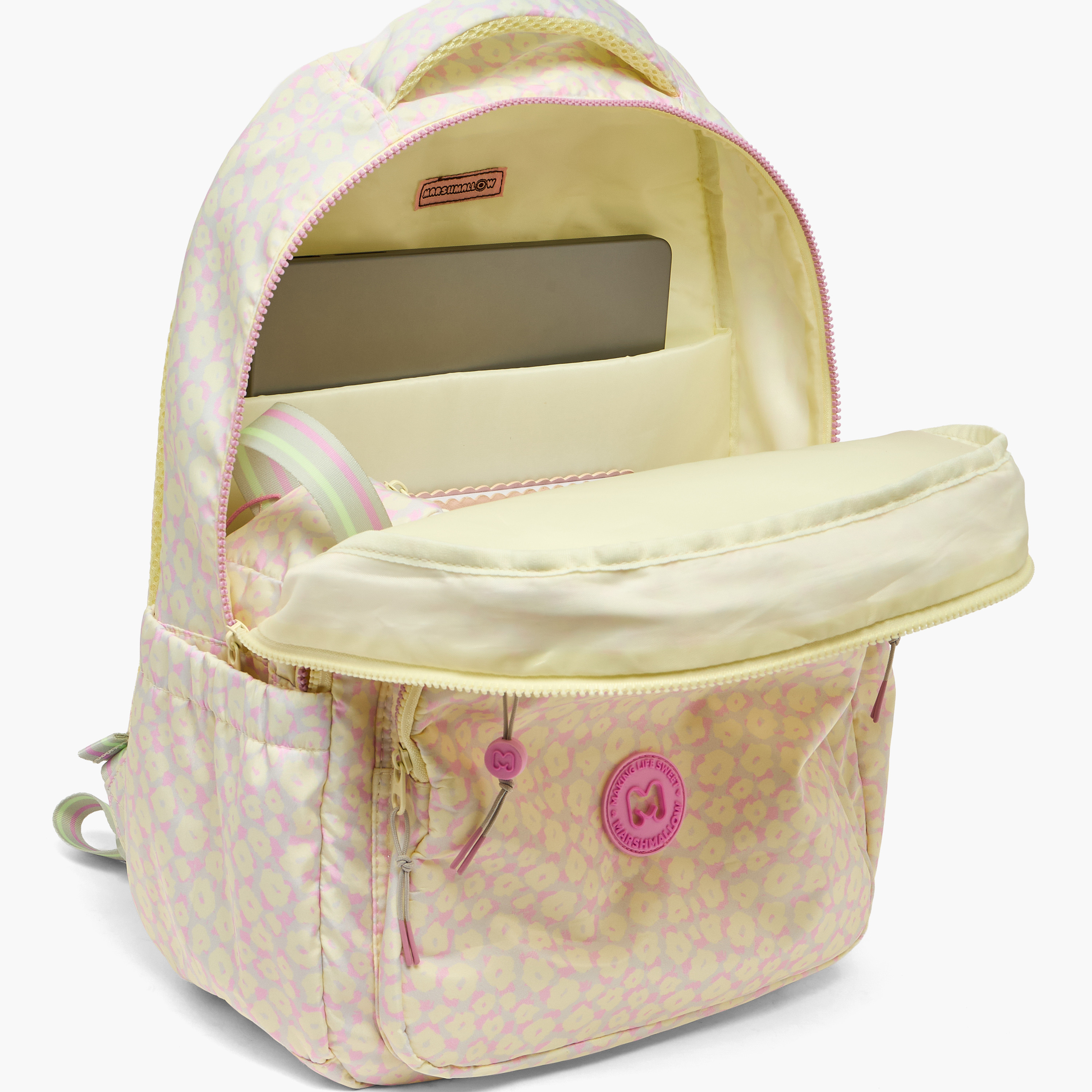 طقم شنطة ظهر 3 قطع بطبعات زهور مع شنطة غداء ومقلمة للبنات 8 - 13 سنة من مارشميلو-school-bagsandbackpacks-backpacks-image-5