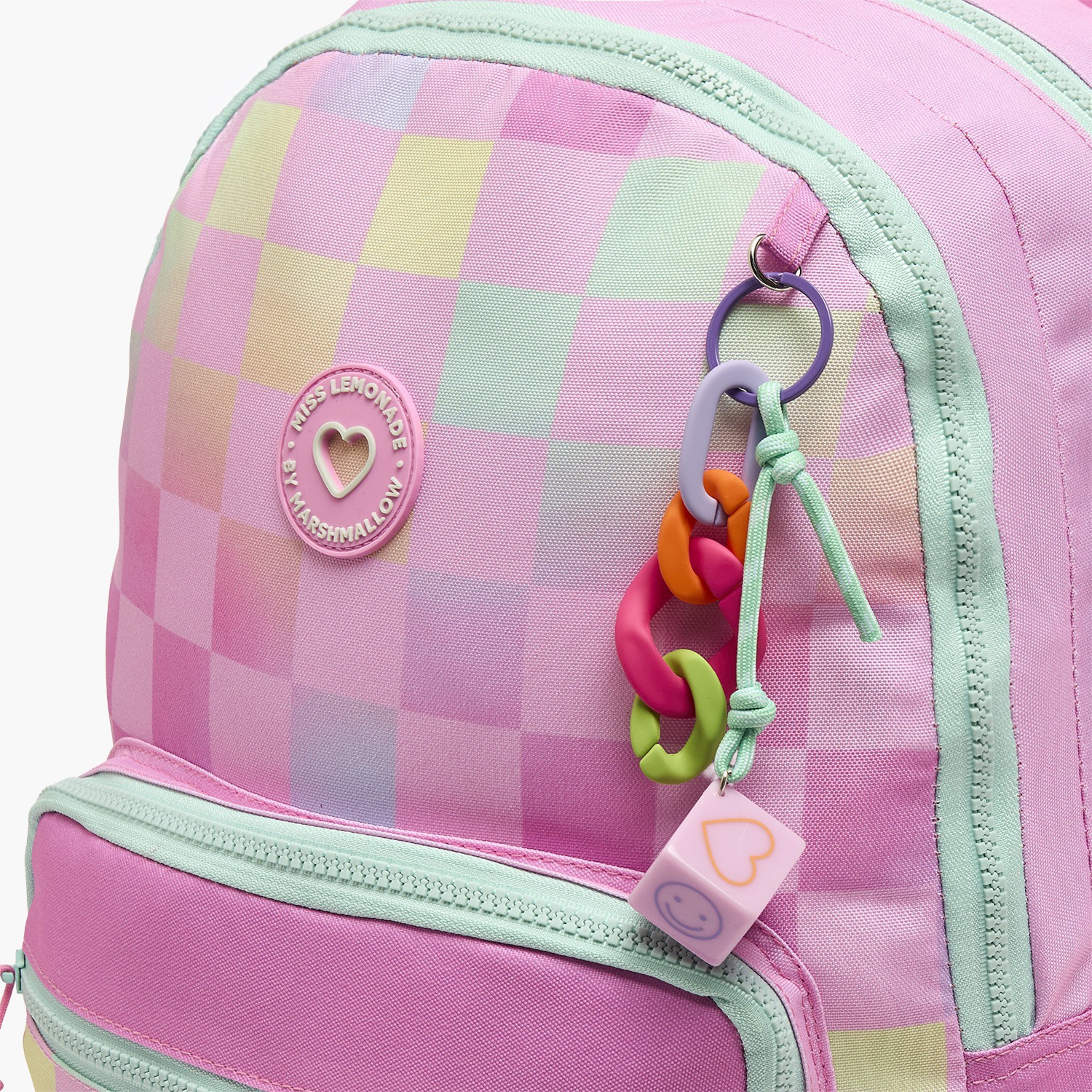 MARSHMALLOW Checked Backpack for Girls 8-13 Years with Padded Shoulder Straps - 17 inches-school-bagsandbackpacks-backpacks-image-4