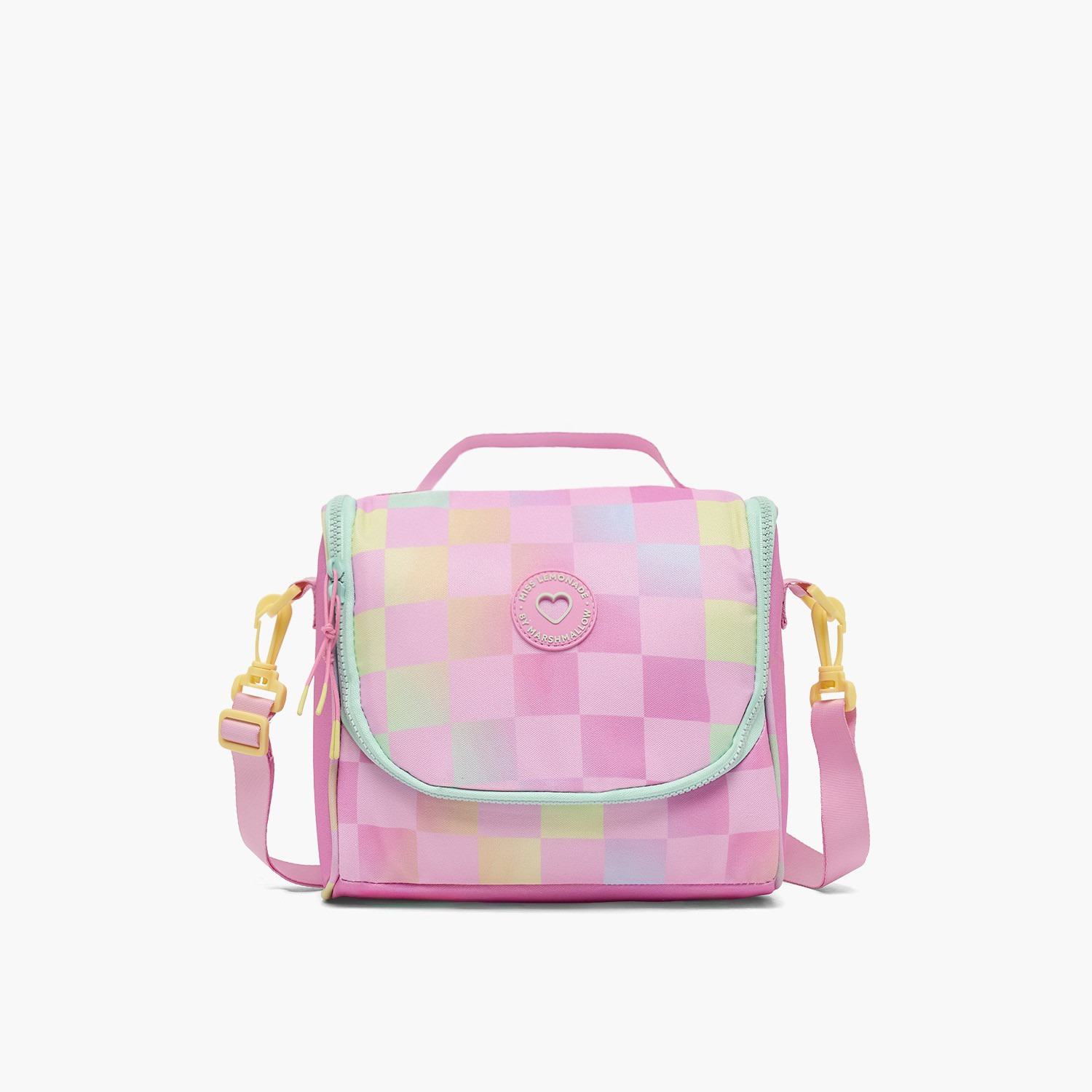MARSHMALLOW Checked Lunch Bag for Girls 8-13 Years with Detachable Strap-school-lunchessentials-lunchbags-image-1